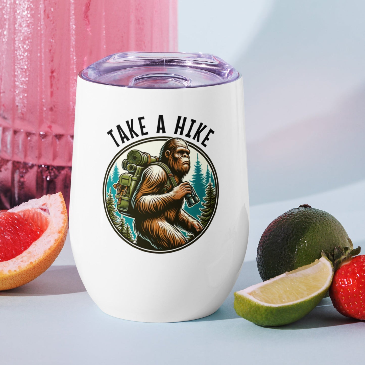 Bigfoot Take A Hike Stainless Steel Wine Tumbler - Steel Tumbler - Discovery Co.