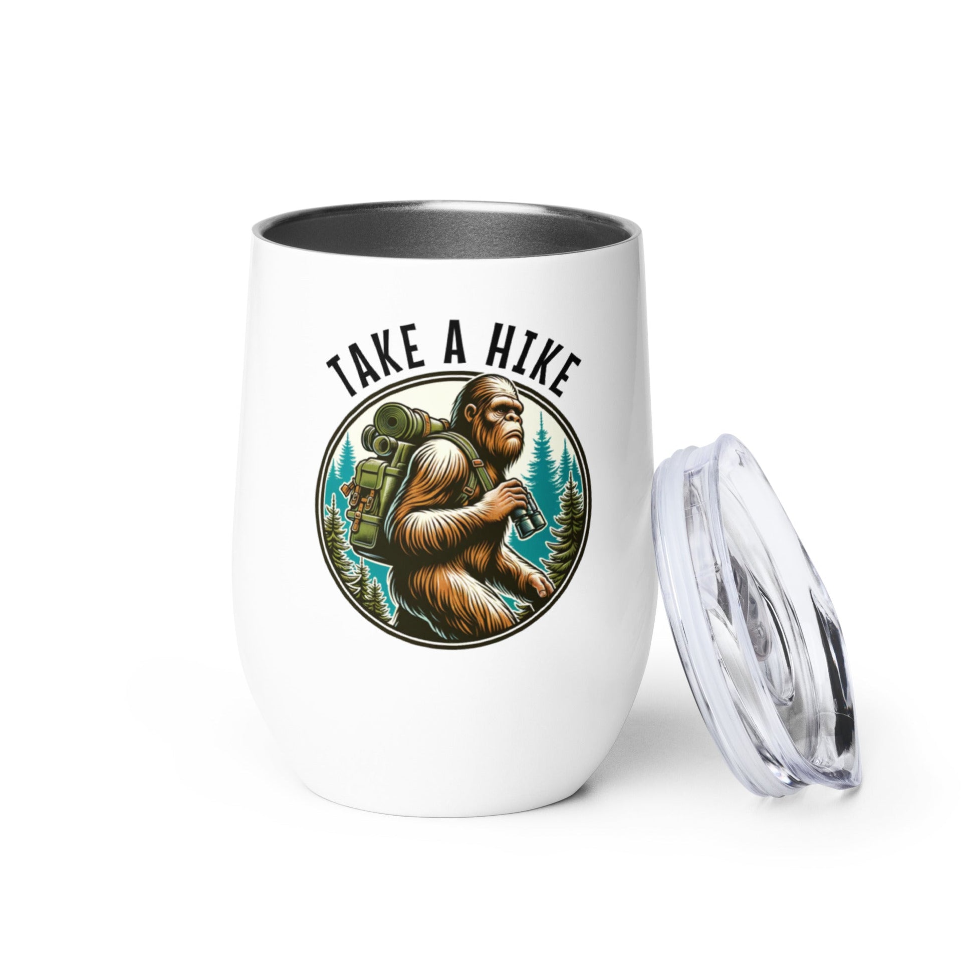 Bigfoot Take A Hike Stainless Steel Wine Tumbler - Steel Tumbler - Discovery Co.