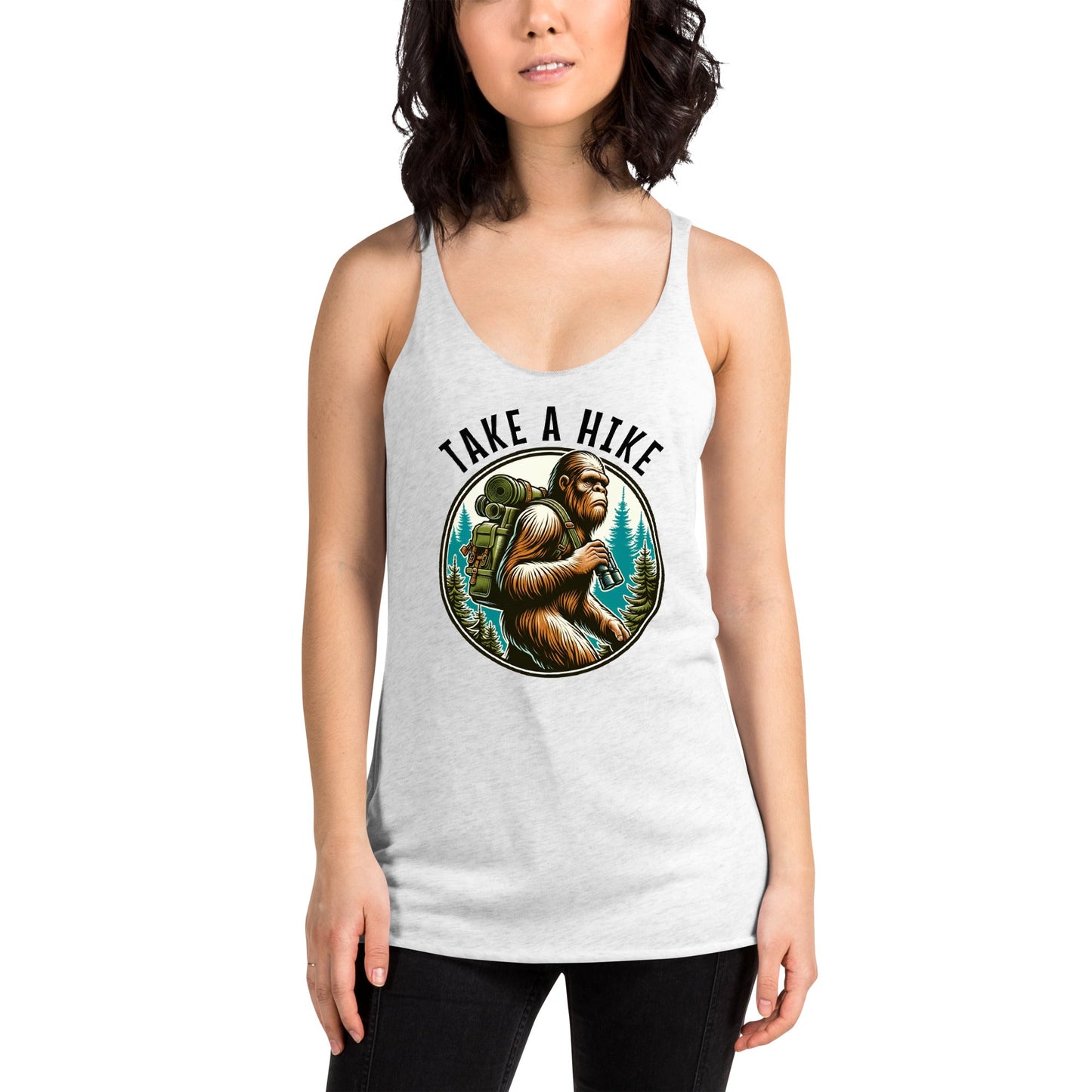 Bigfoot Take A Hike Women's Racerback Tank - Women's Shirts - Discovery Co.