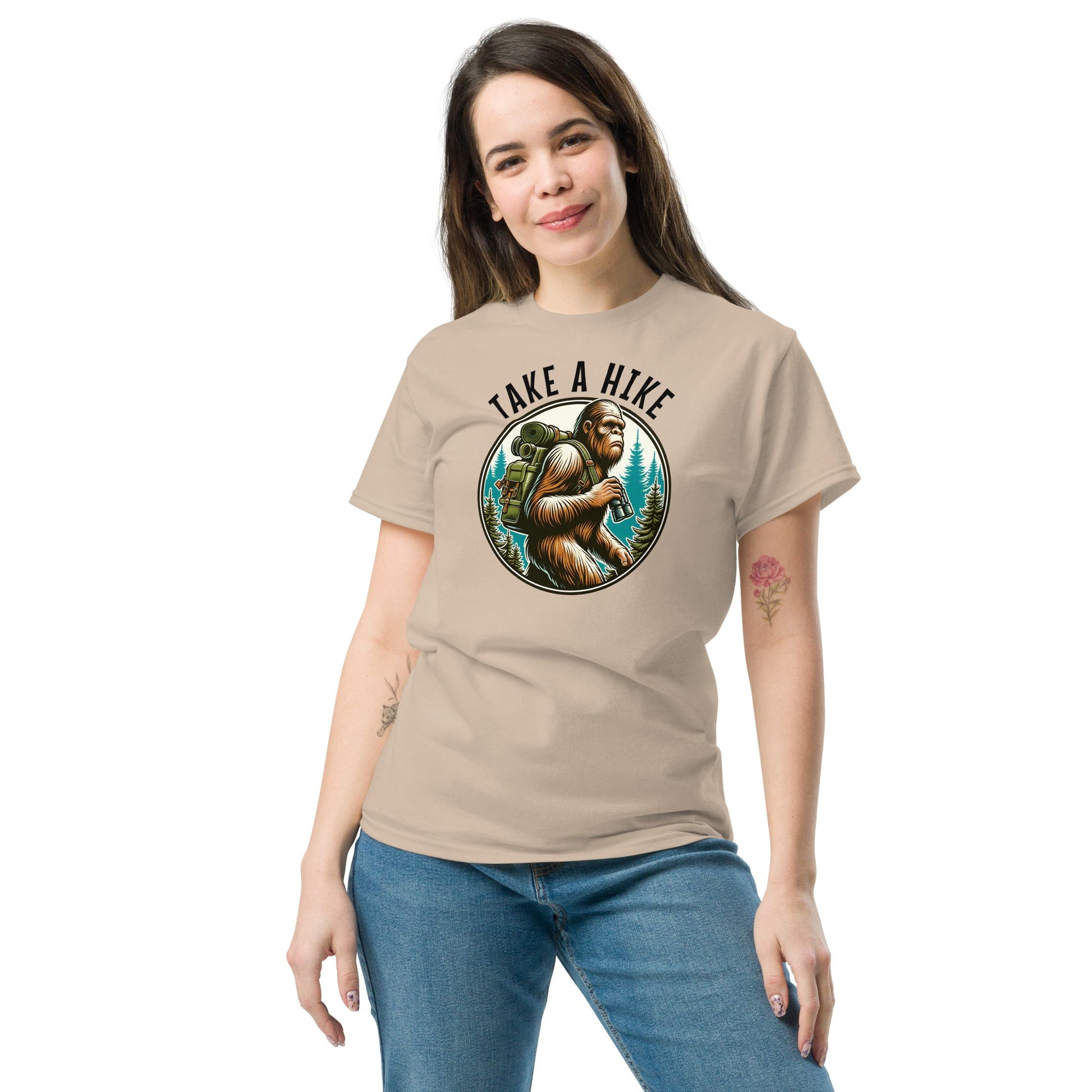 Bigfoot Take A Hike Women's (Unisex) Classic Tee - Women's Shirts - Discovery Co.