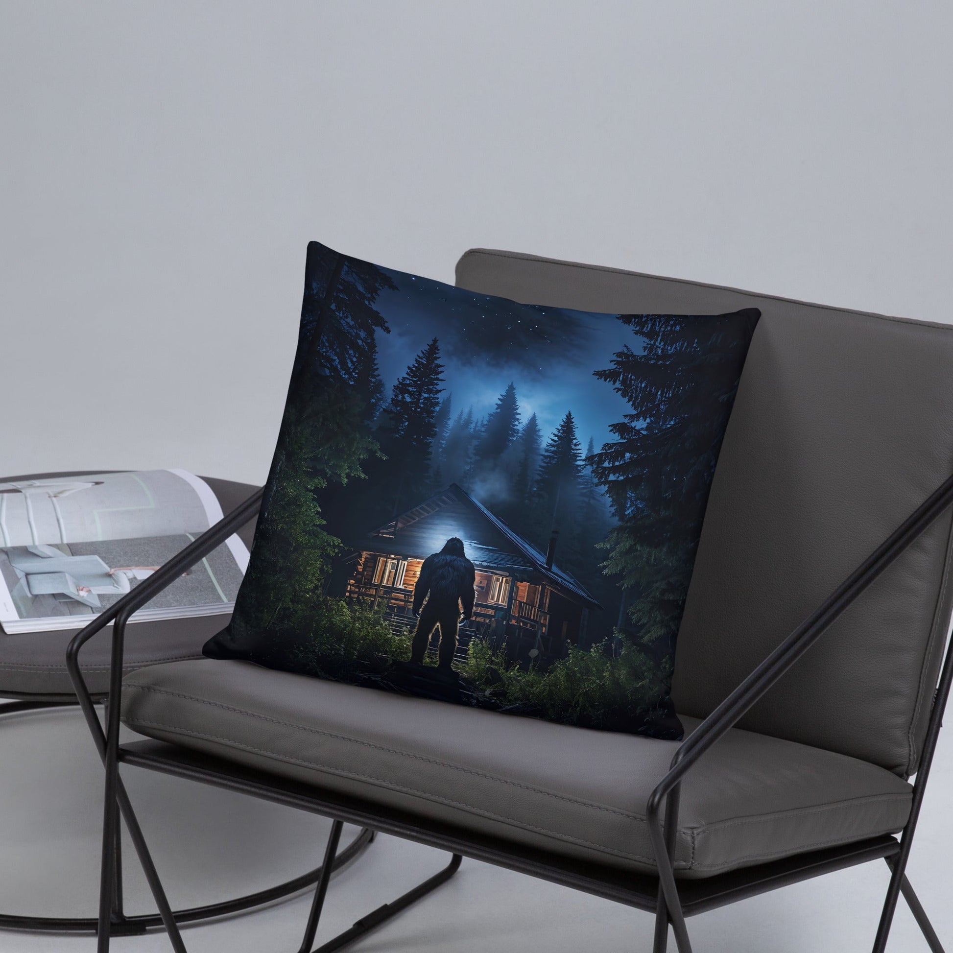 Bigfoot Visit Basic Pillow - Pillows - Discovery Co.