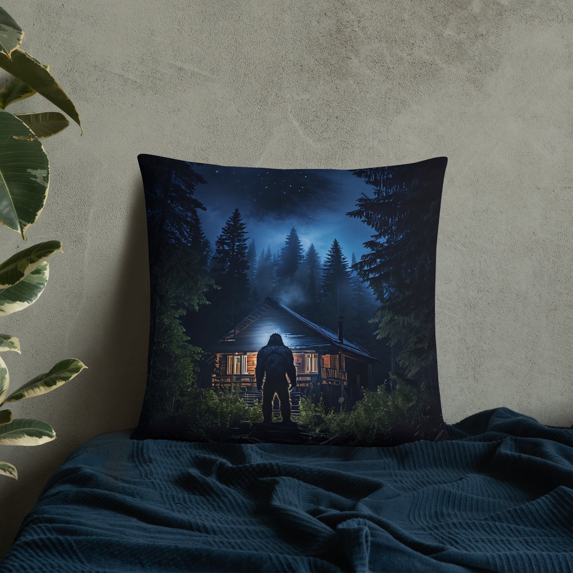 Bigfoot Visit Basic Pillow - Pillows - Discovery Co.