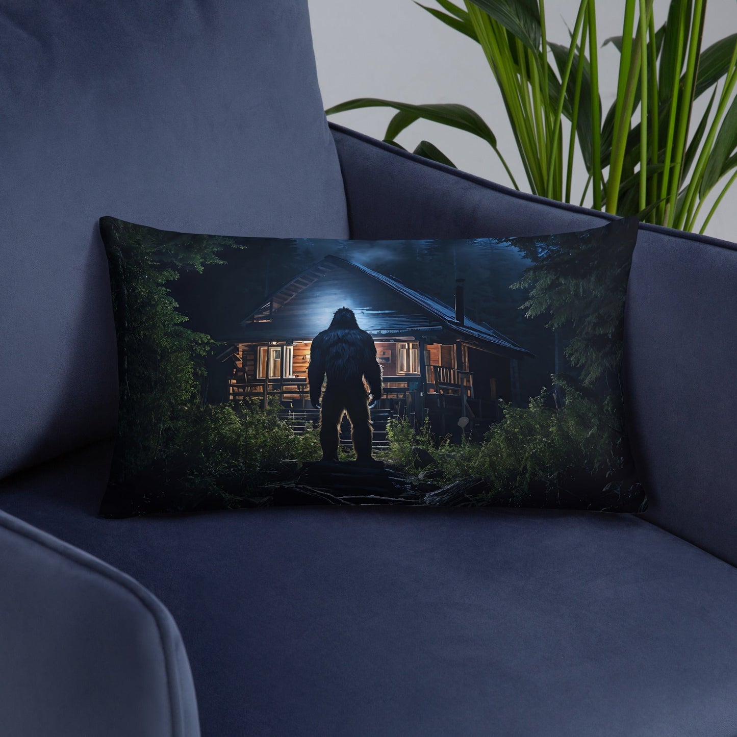 Bigfoot Visit Basic Pillow - Pillows - Discovery Co.