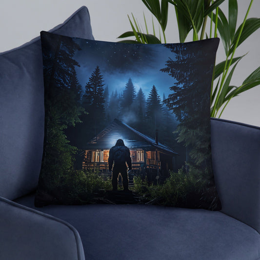 Bigfoot Visit Basic Pillow - Pillows - Discovery Co.