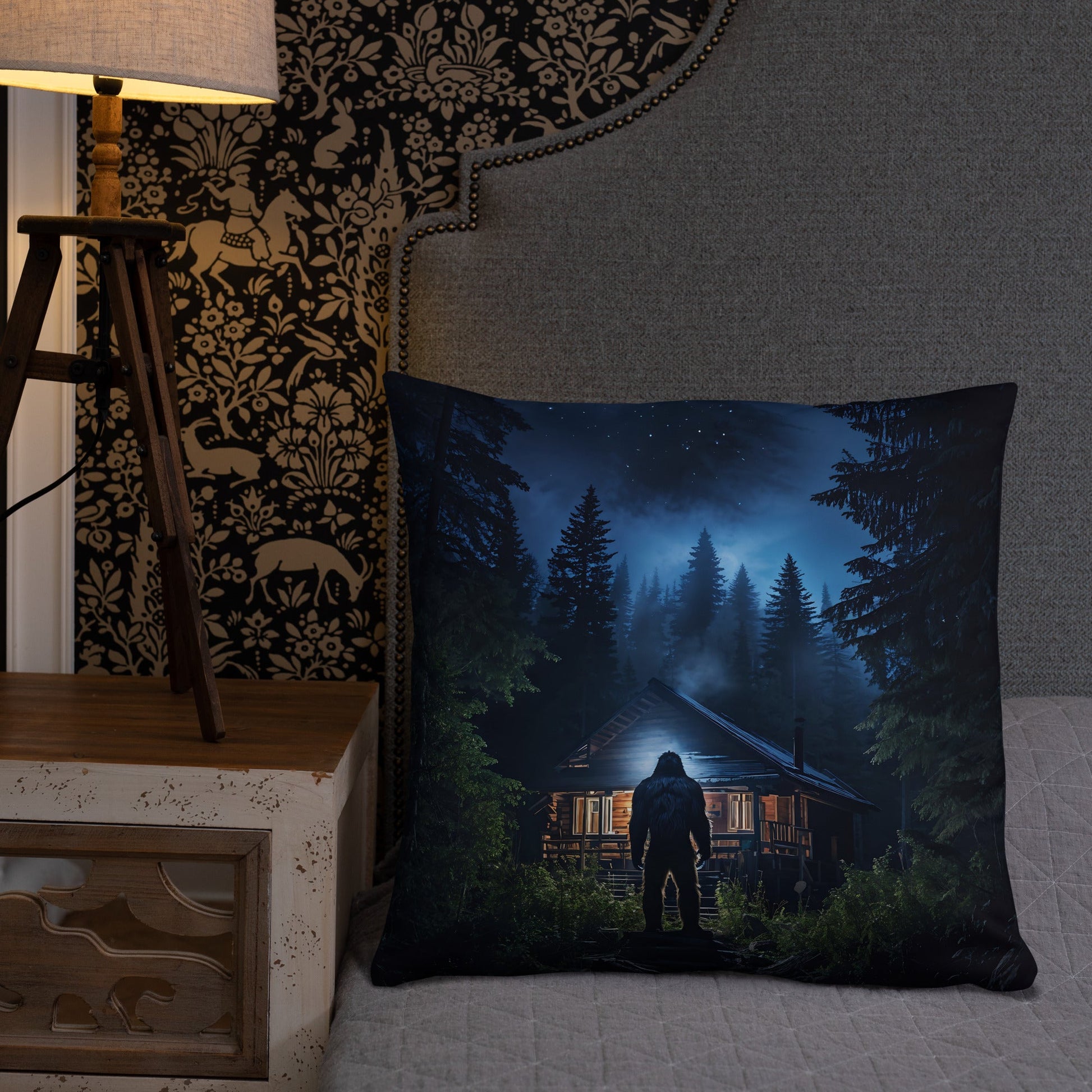 Bigfoot Visit Basic Pillow - Pillows - Discovery Co.