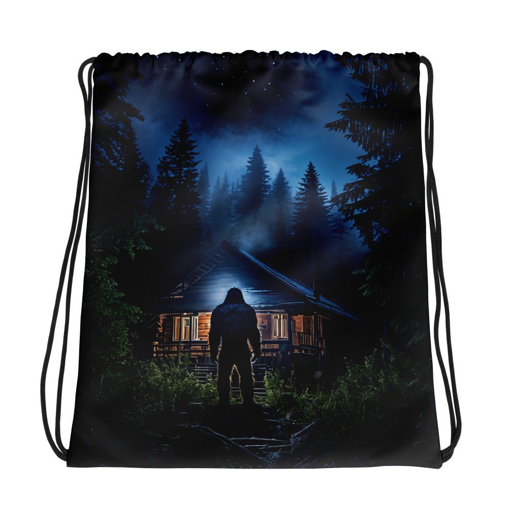 Bigfoot Visit Drawstring Bag - Drawstring Bag - Discovery Co.