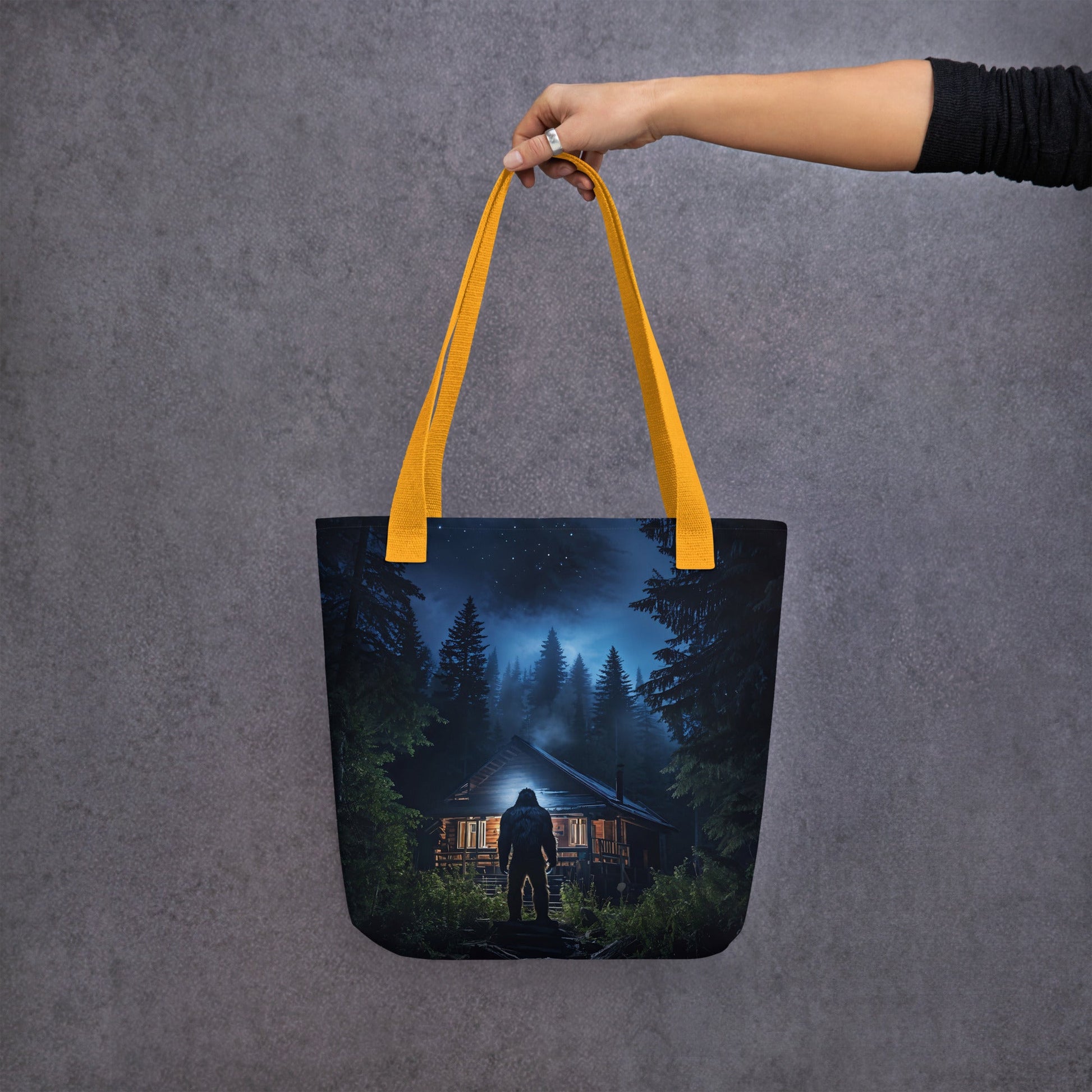 Bigfoot Visit Tote Bag - Tote Bags - Discovery Co.