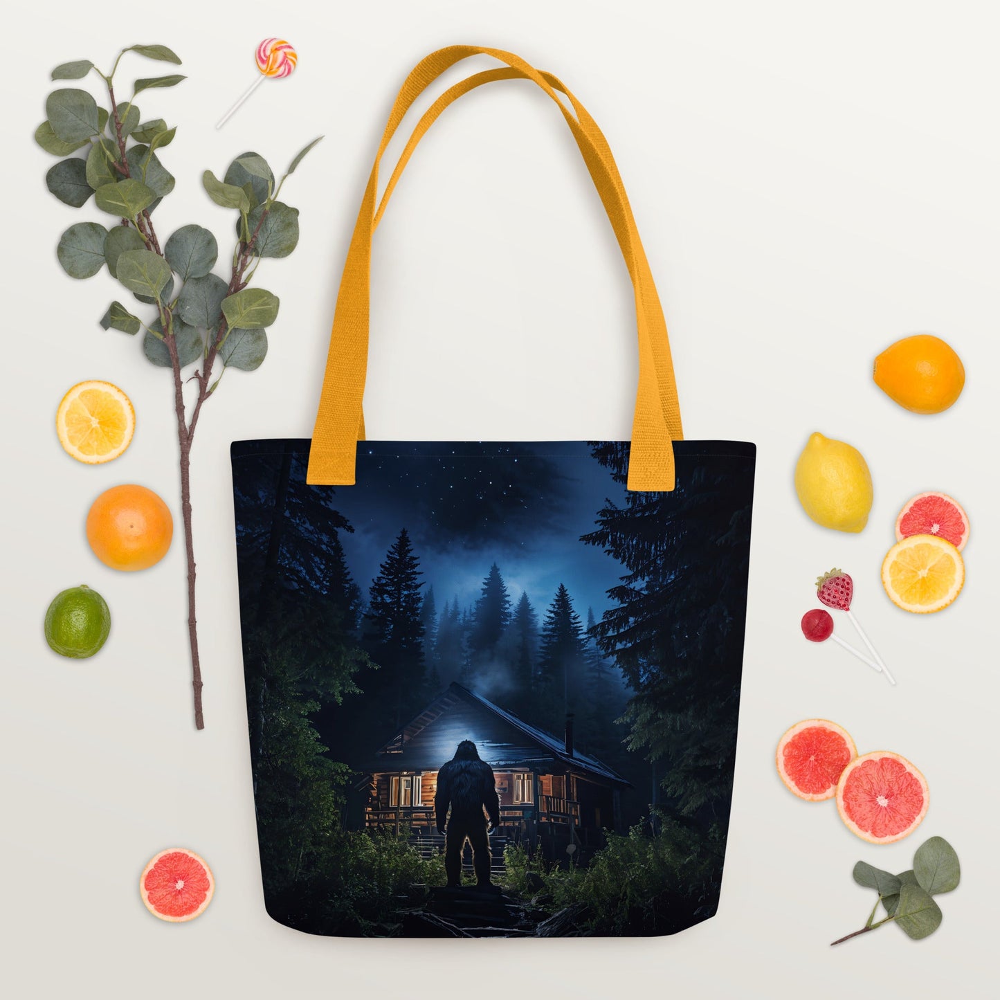 Bigfoot Visit Tote Bag - Tote Bags - Discovery Co.