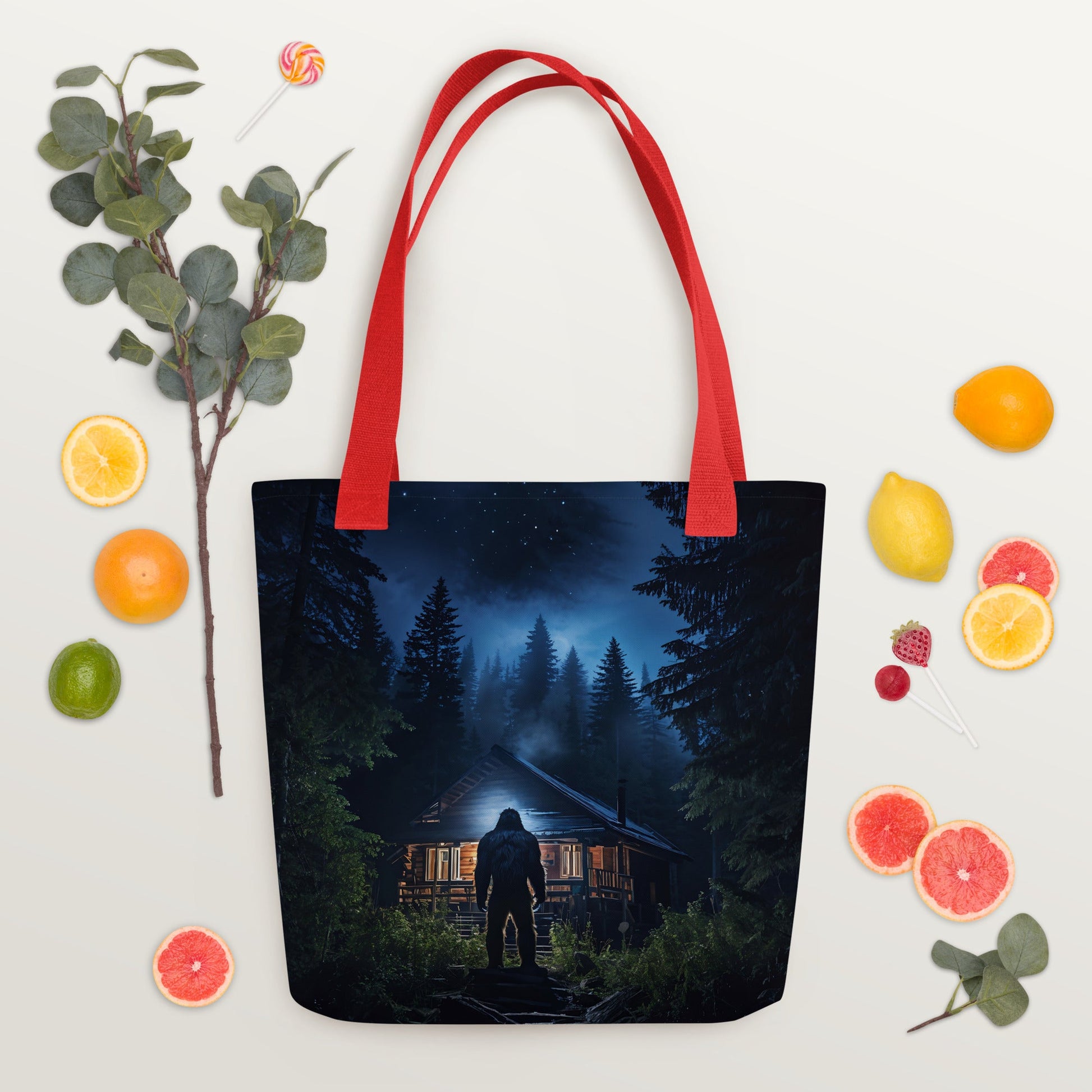 Bigfoot Visit Tote Bag - Tote Bags - Discovery Co.