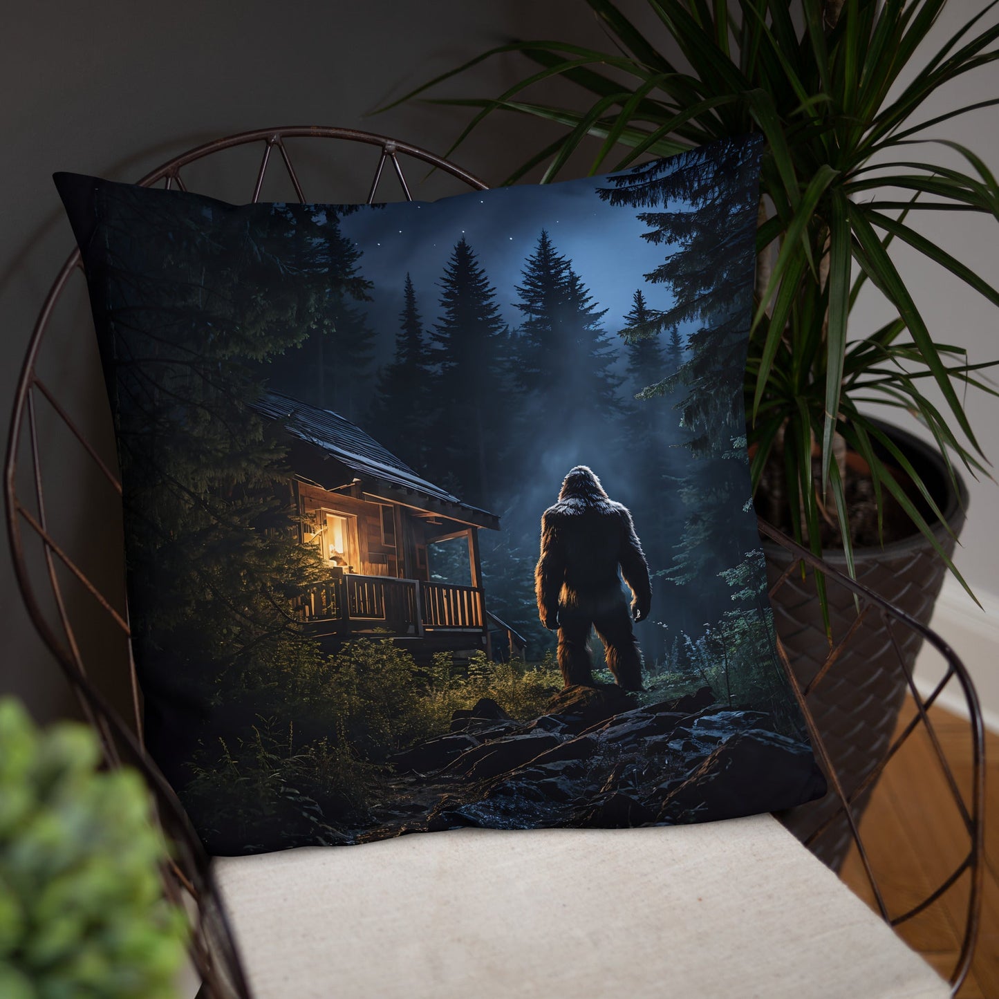 Bigfoot Visitor Basic Pillow - Pillows - Discovery Co.
