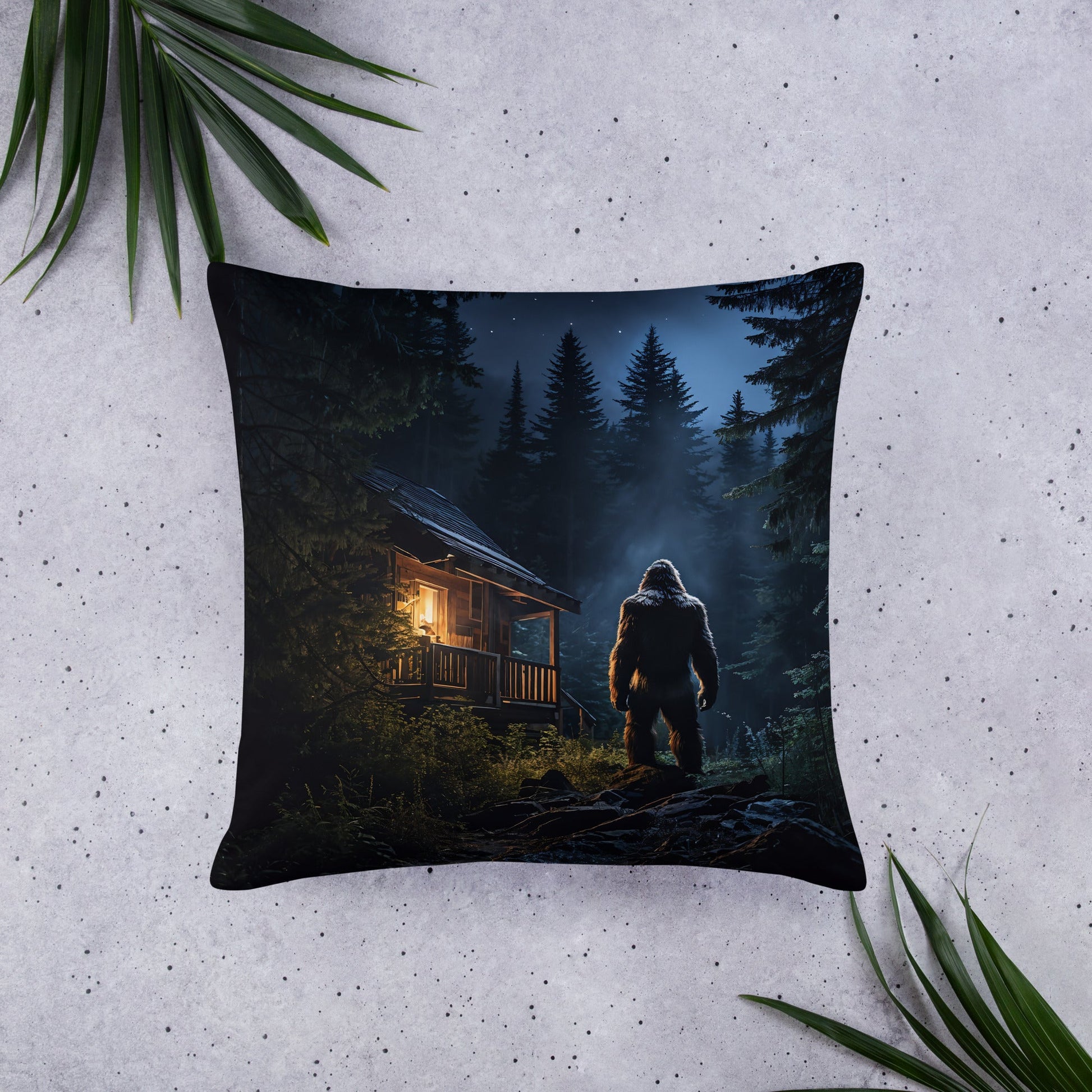 Bigfoot Visitor Basic Pillow - Pillows - Discovery Co.