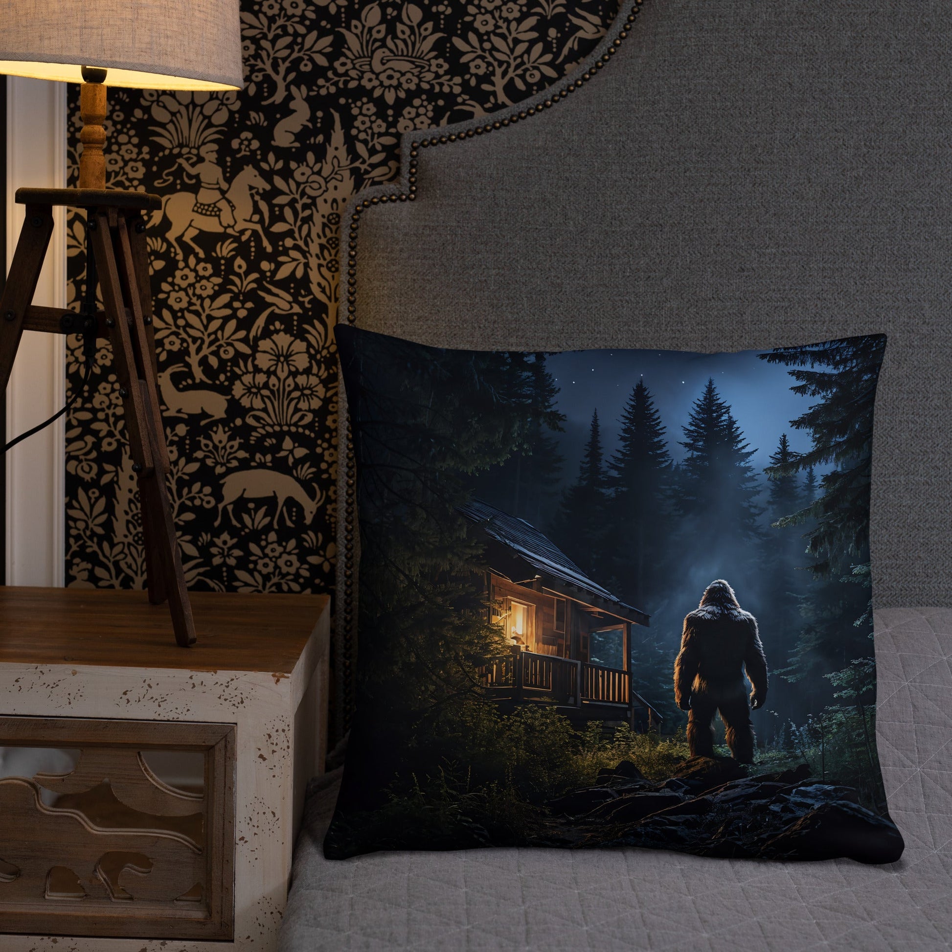 Bigfoot Visitor Basic Pillow - Pillows - Discovery Co.