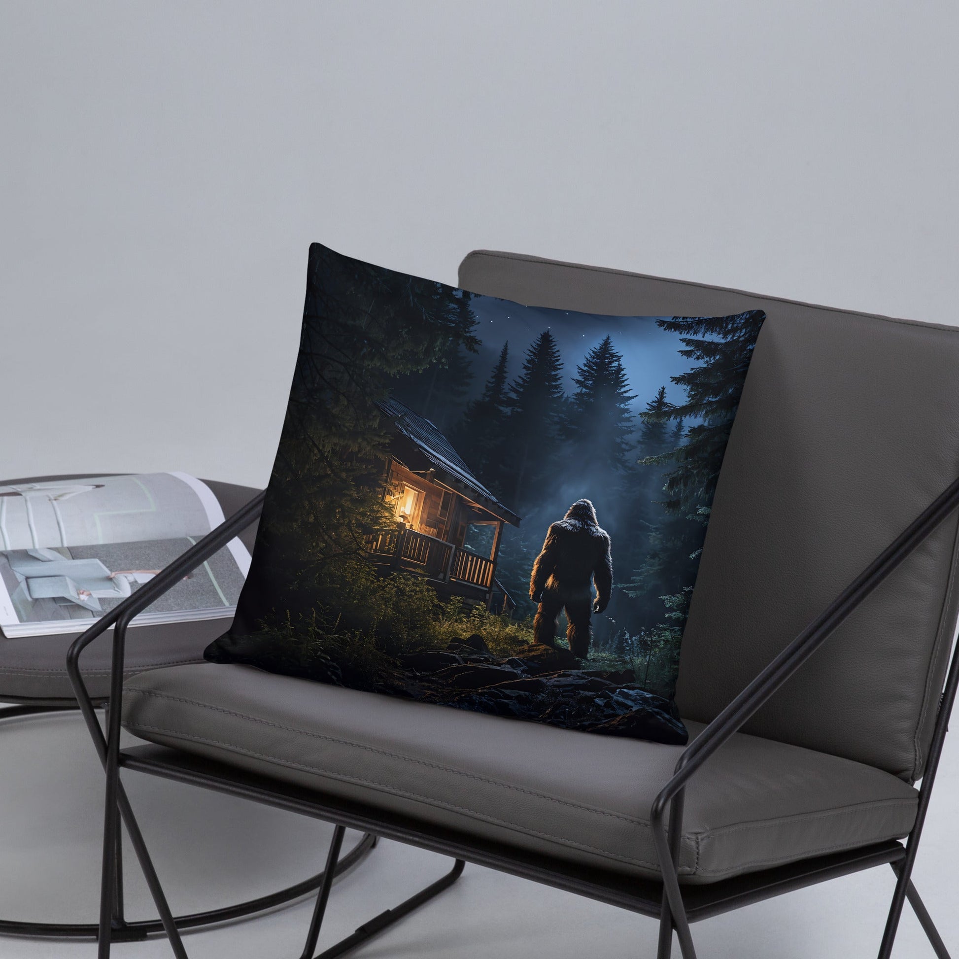 Bigfoot Visitor Basic Pillow - Pillows - Discovery Co.