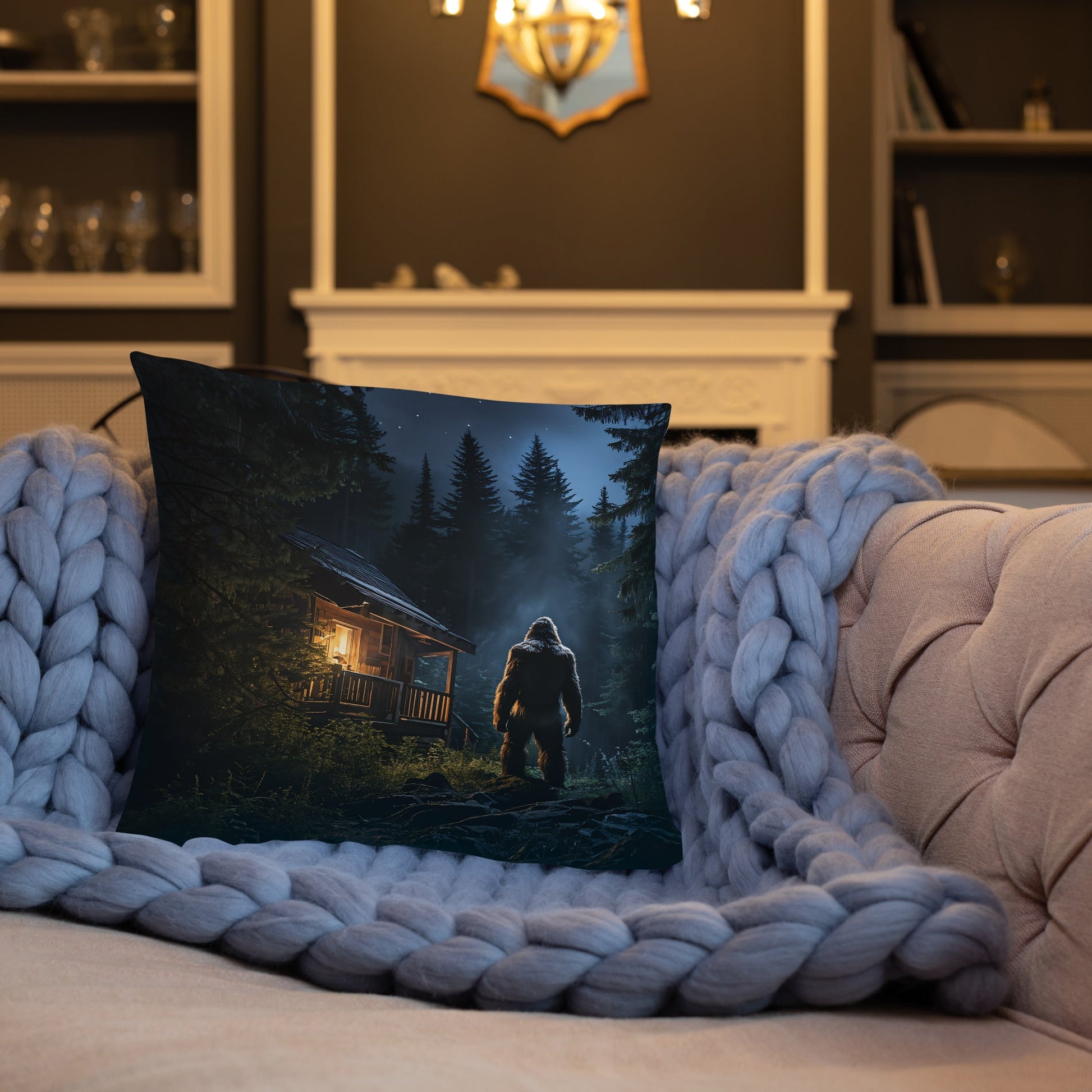 Bigfoot Visitor Basic Pillow - Pillows - Discovery Co.