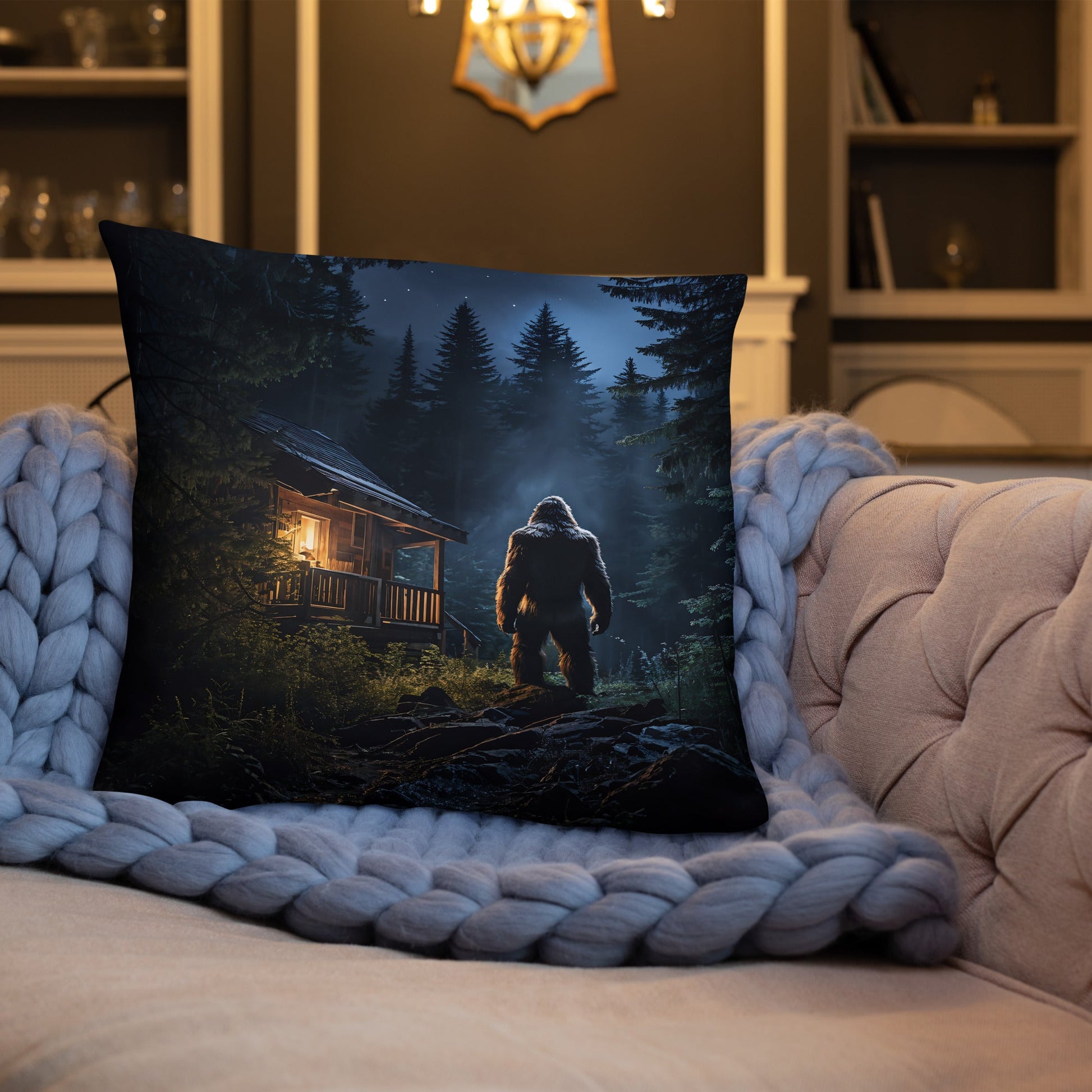 Bigfoot Visitor Basic Pillow - Pillows - Discovery Co.