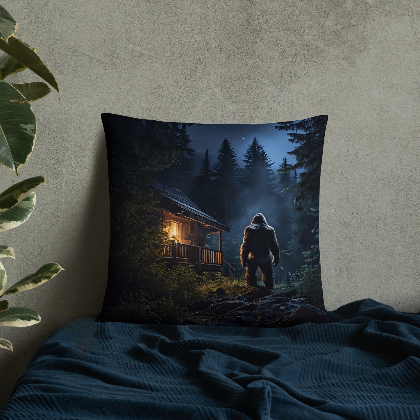 Bigfoot Visitor Basic Pillow - Pillows - Discovery Co.