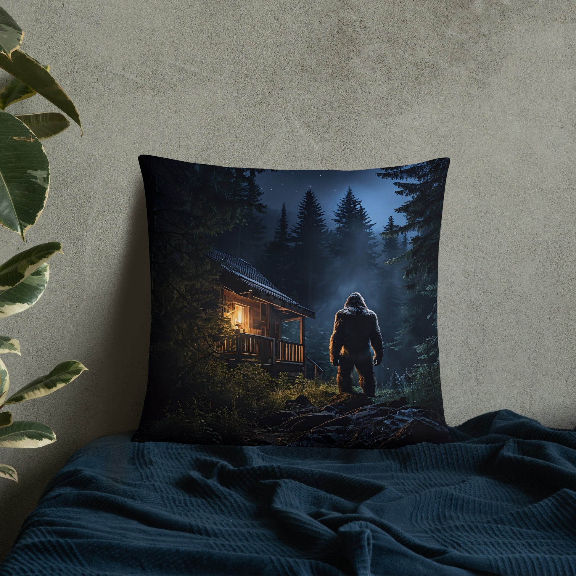 Bigfoot Visitor Basic Pillow - Pillows - Discovery Co.