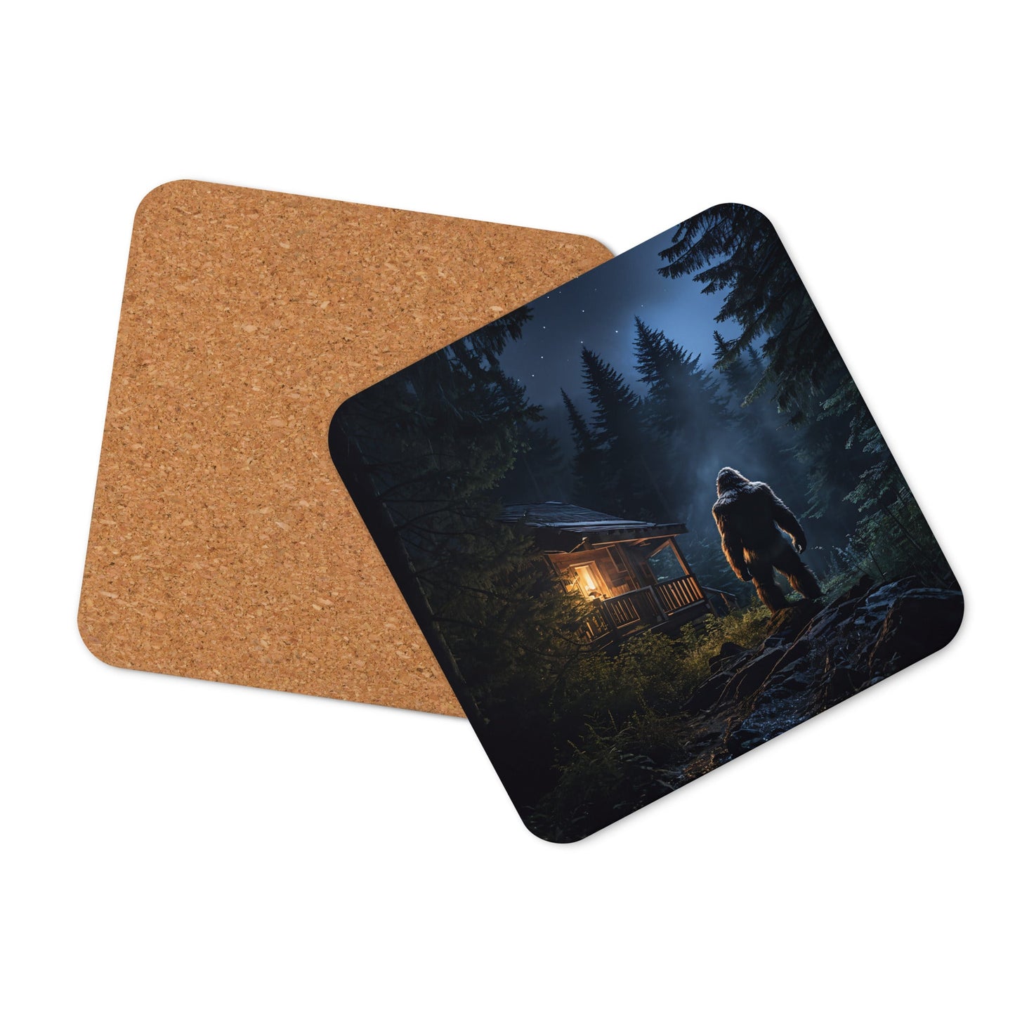 Bigfoot Visitor Cork - back Coaster - Coasters - Discovery Co.