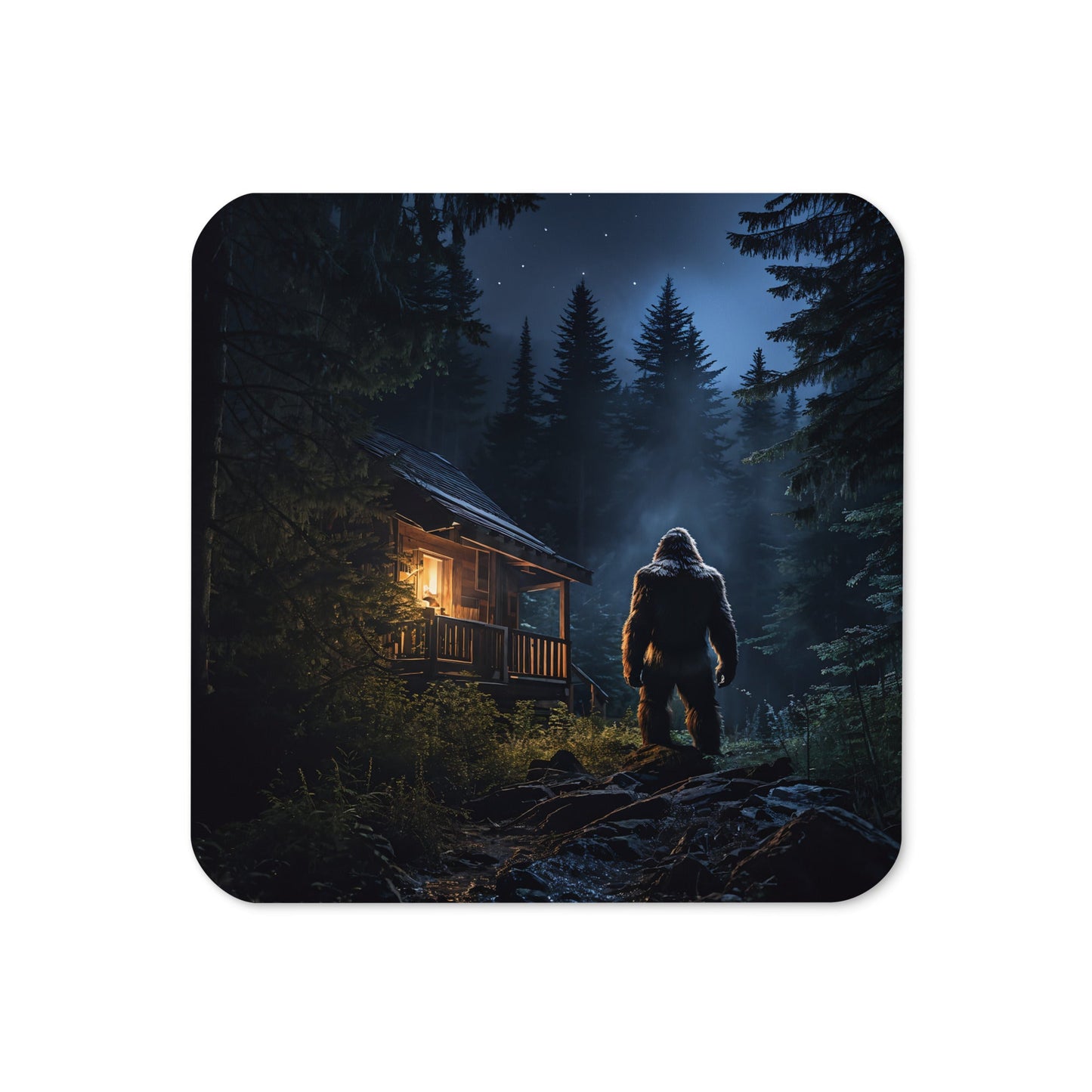 Bigfoot Visitor Cork - back Coaster - Coasters - Discovery Co.