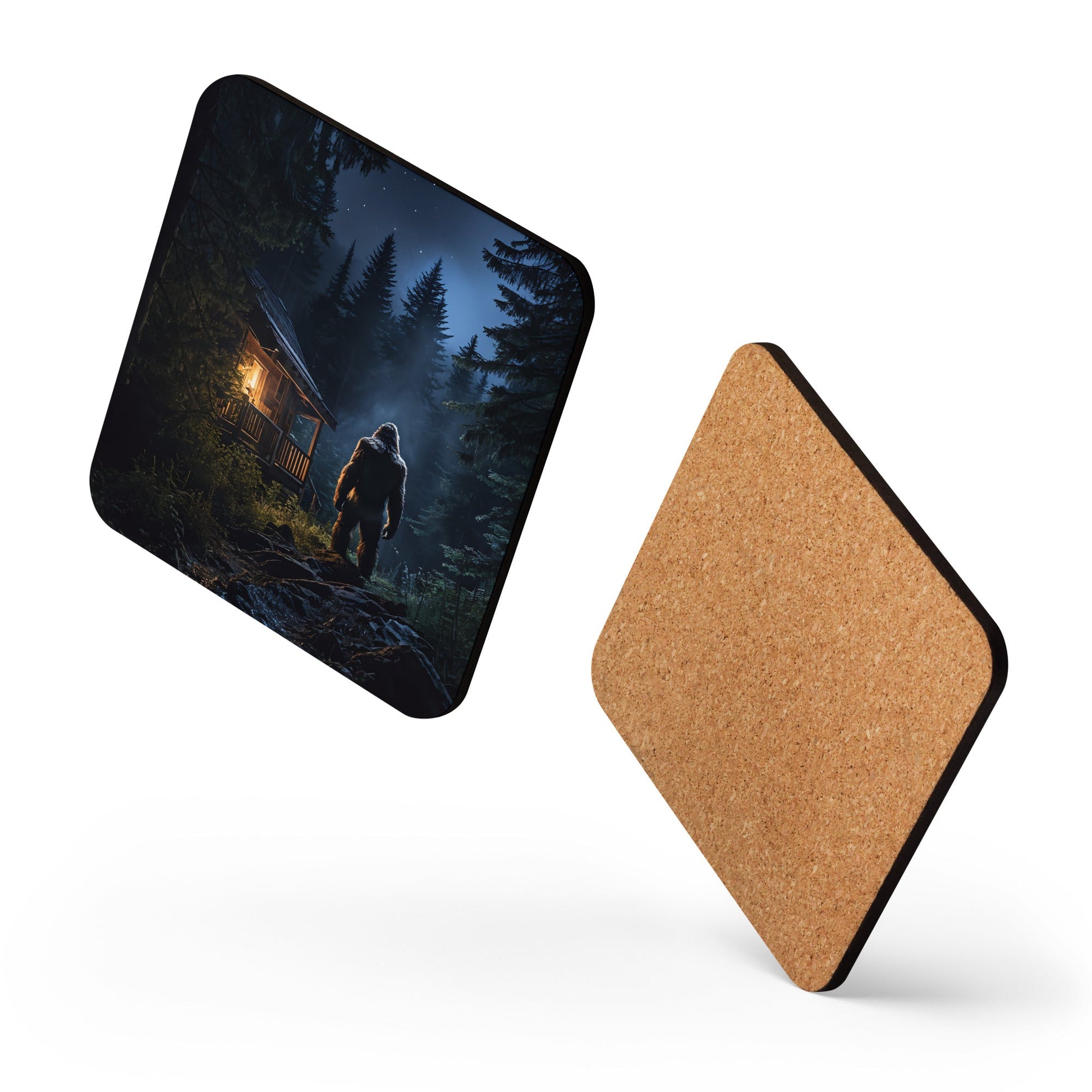 Bigfoot Visitor Cork - back Coaster - Coasters - Discovery Co.