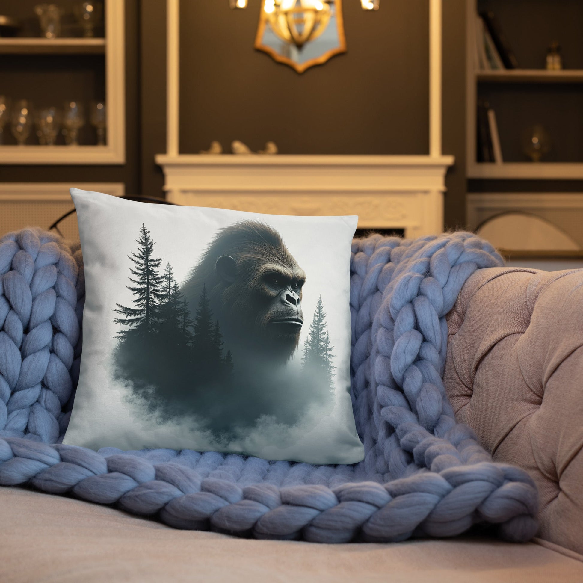 Bigfoot Watching Basic Pillow - Pillows - Discovery Co.