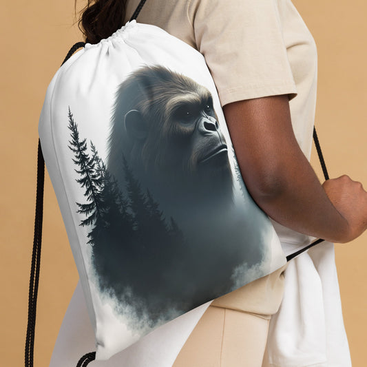 Bigfoot Watching Drawstring Bag - Drawstring Bag - Discovery Co.