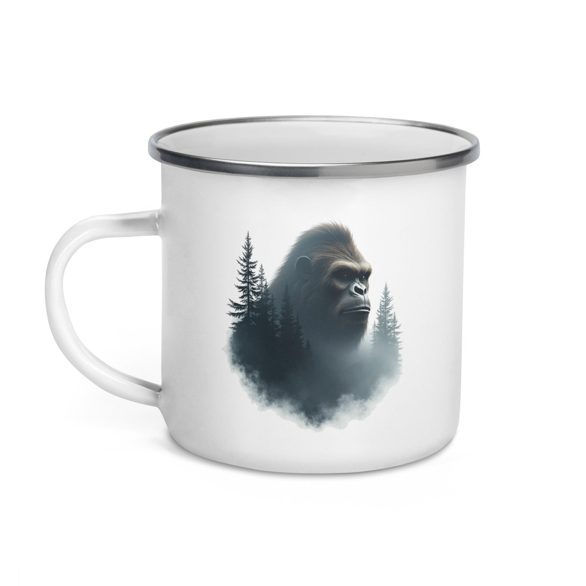 Bigfoot Watching Enamel Mug - Mugs - Discovery Co.