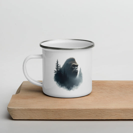 Bigfoot Watching Enamel Mug - Mugs - Discovery Co.