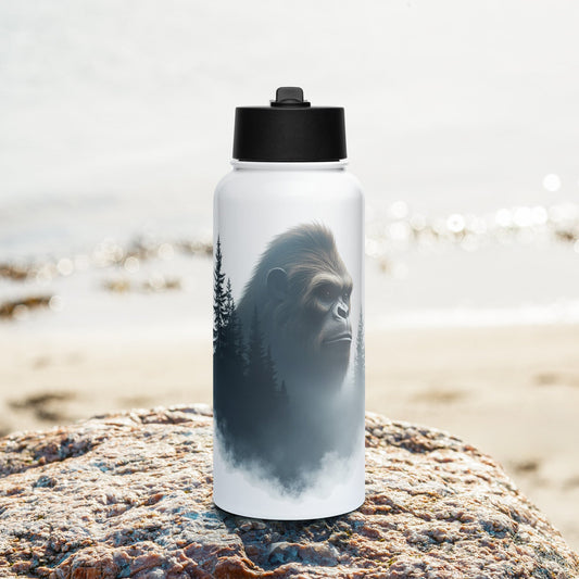 Bigfoot Watching Stainless Steel Water Bottle With Straw Lid - Stainless Steel Water Bottle With Straw Lid - Discovery Co.