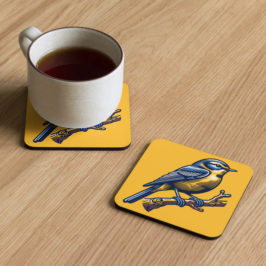 Bird III Cork - Back Coaster - Coasters - Discovery Co.