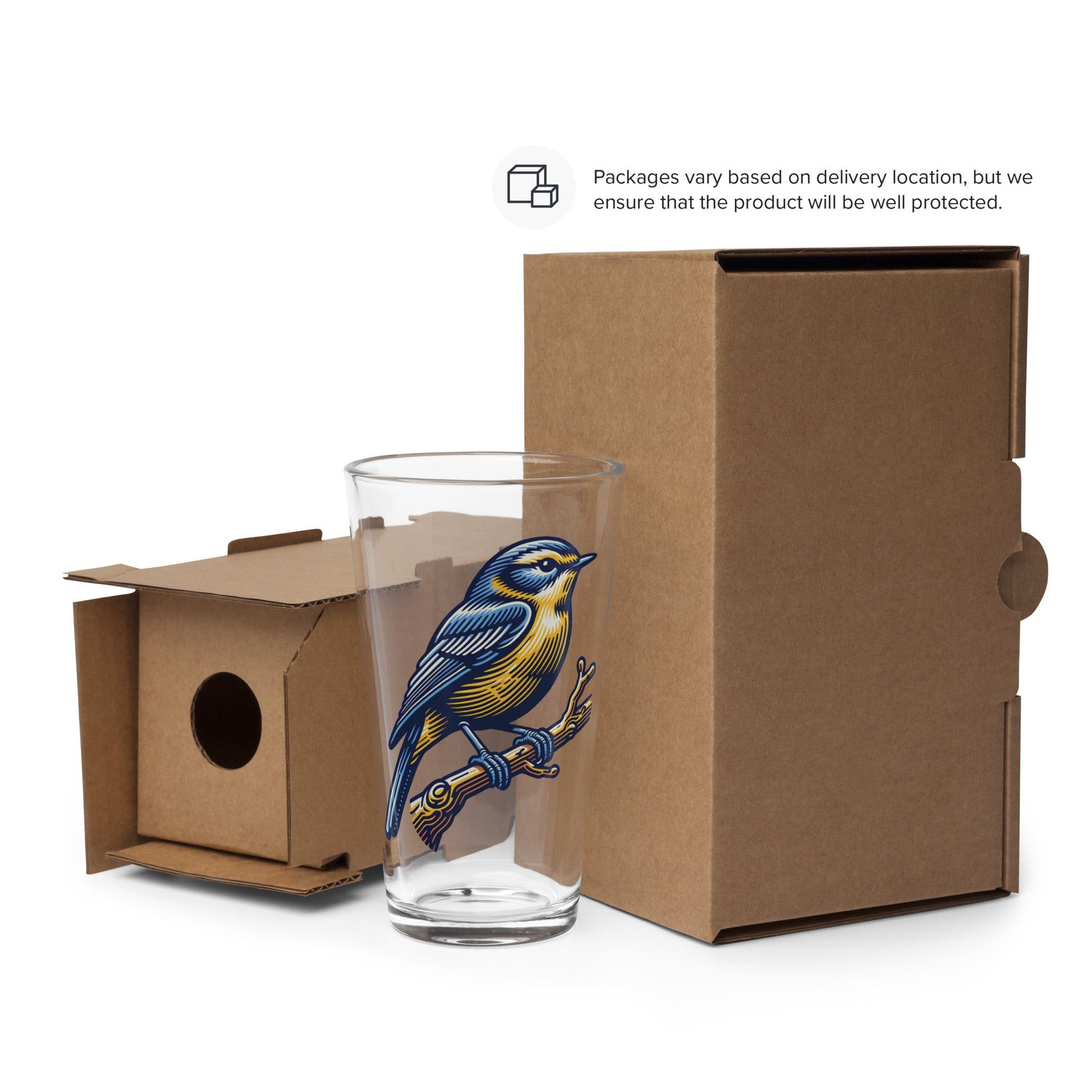 Bird III Pint Glass - Beer Glass - Discovery Co.