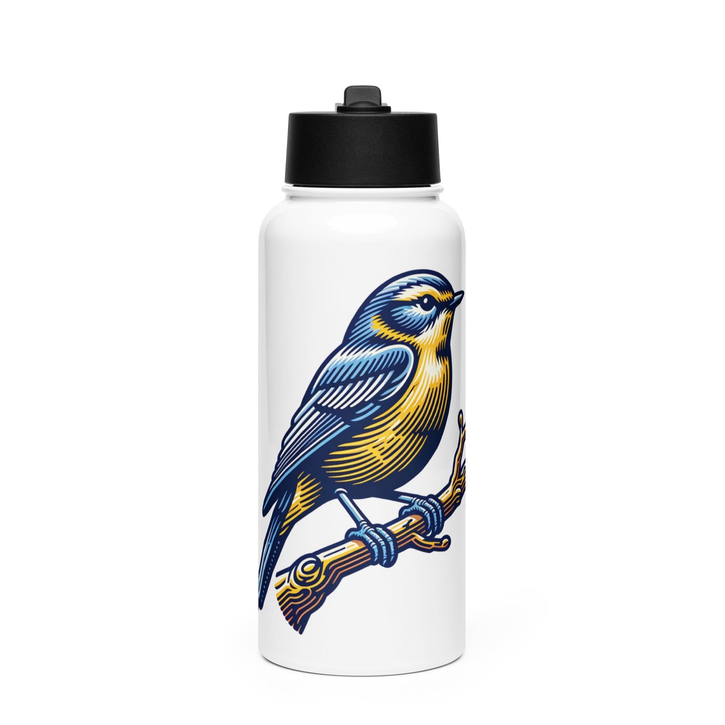 Bird III Stainless Steel Water Bottle With Straw Lid - Stainless Steel Water Bottle With Straw Lid - Discovery Co.