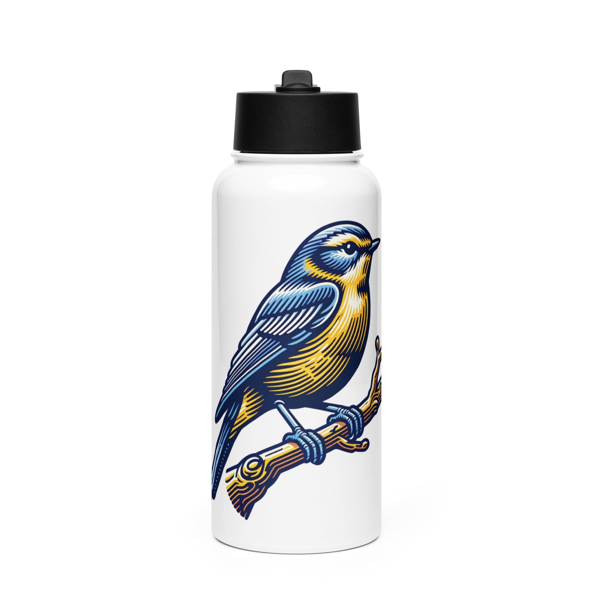Bird III Stainless Steel Water Bottle With Straw Lid - Stainless Steel Water Bottle With Straw Lid - Discovery Co.