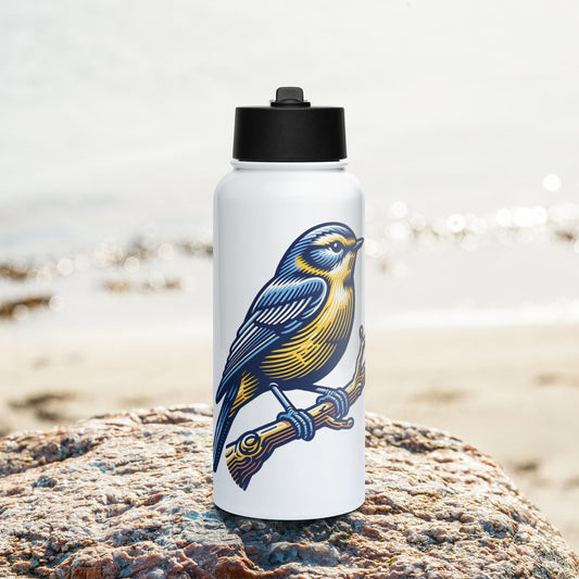 Bird III Stainless Steel Water Bottle With Straw Lid - Stainless Steel Water Bottle With Straw Lid - Discovery Co.