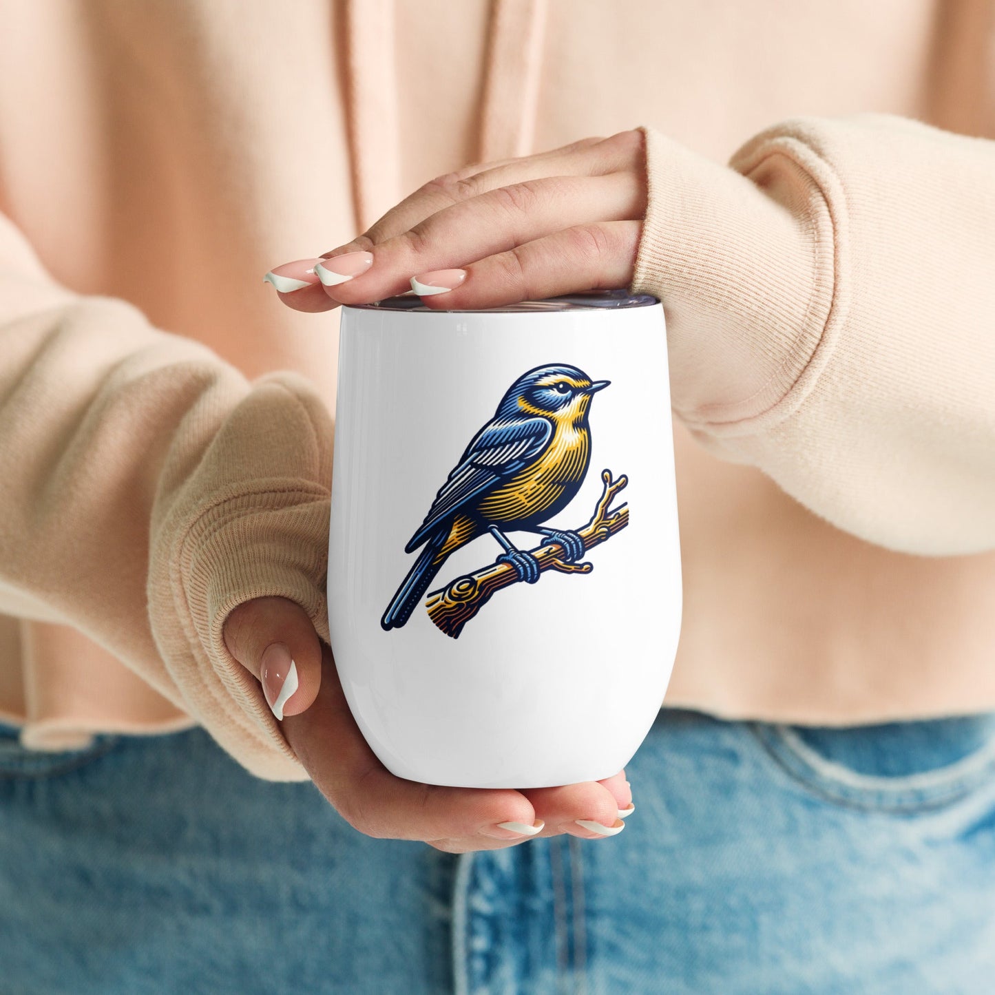 Bird III Stainless Steel Wine Tumbler - Steel Tumbler - Discovery Co.