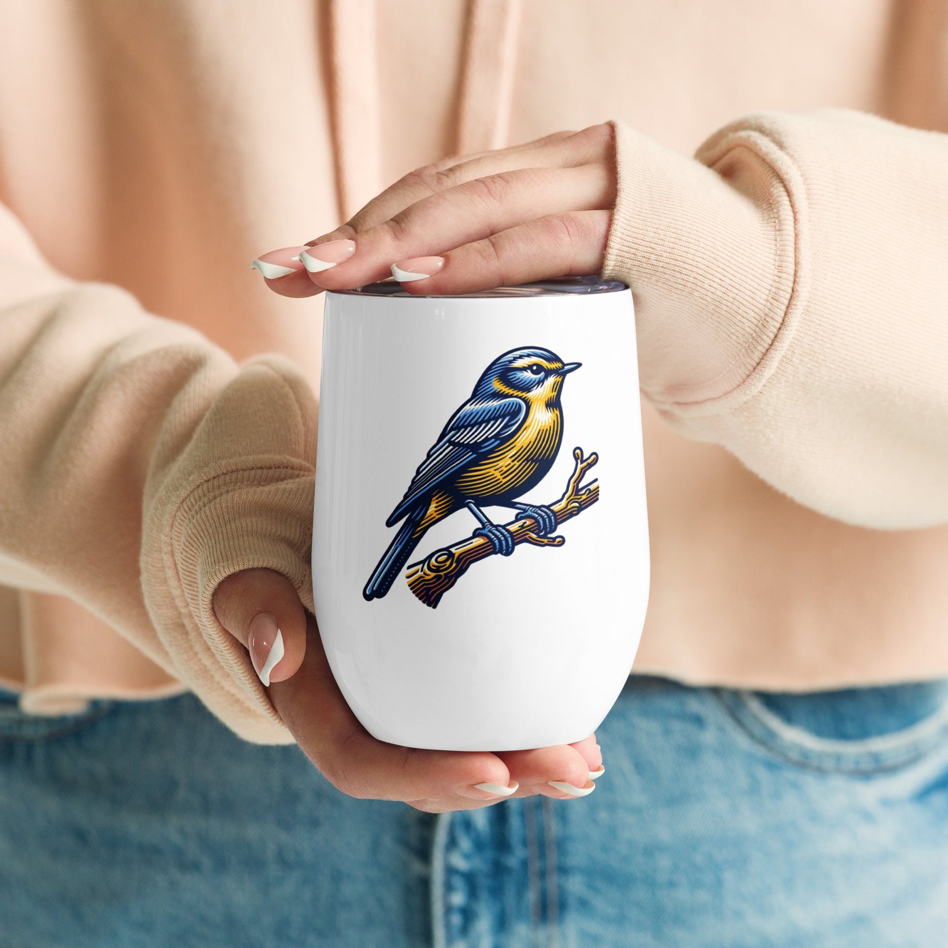 Bird III Stainless Steel Wine Tumbler - Steel Tumbler - Discovery Co.