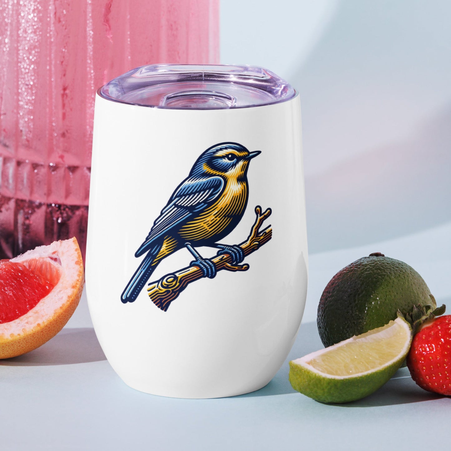 Bird III Stainless Steel Wine Tumbler - Steel Tumbler - Discovery Co.