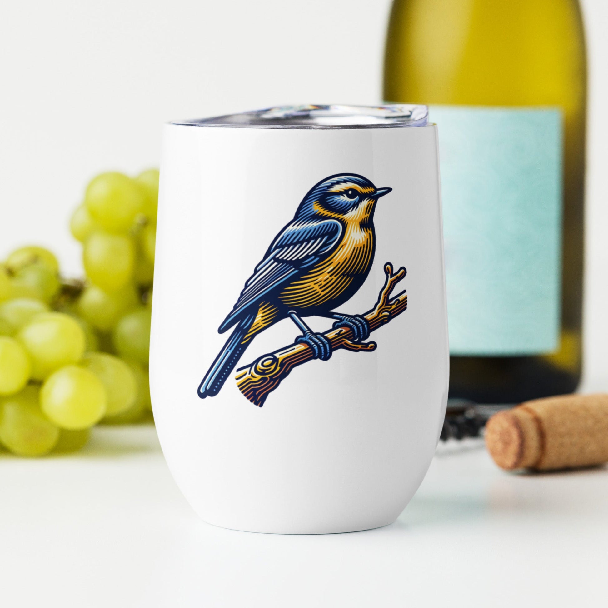 Bird III Stainless Steel Wine Tumbler - Steel Tumbler - Discovery Co.