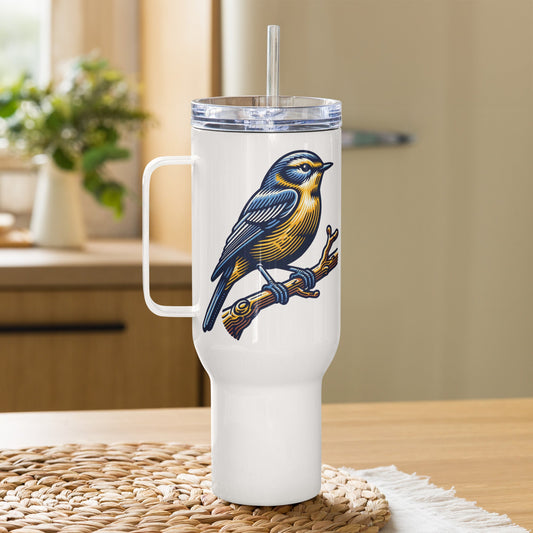 Bird III Travel Mug With Handle (25 oz and 40 oz) - Travel Mug - Discovery Co.