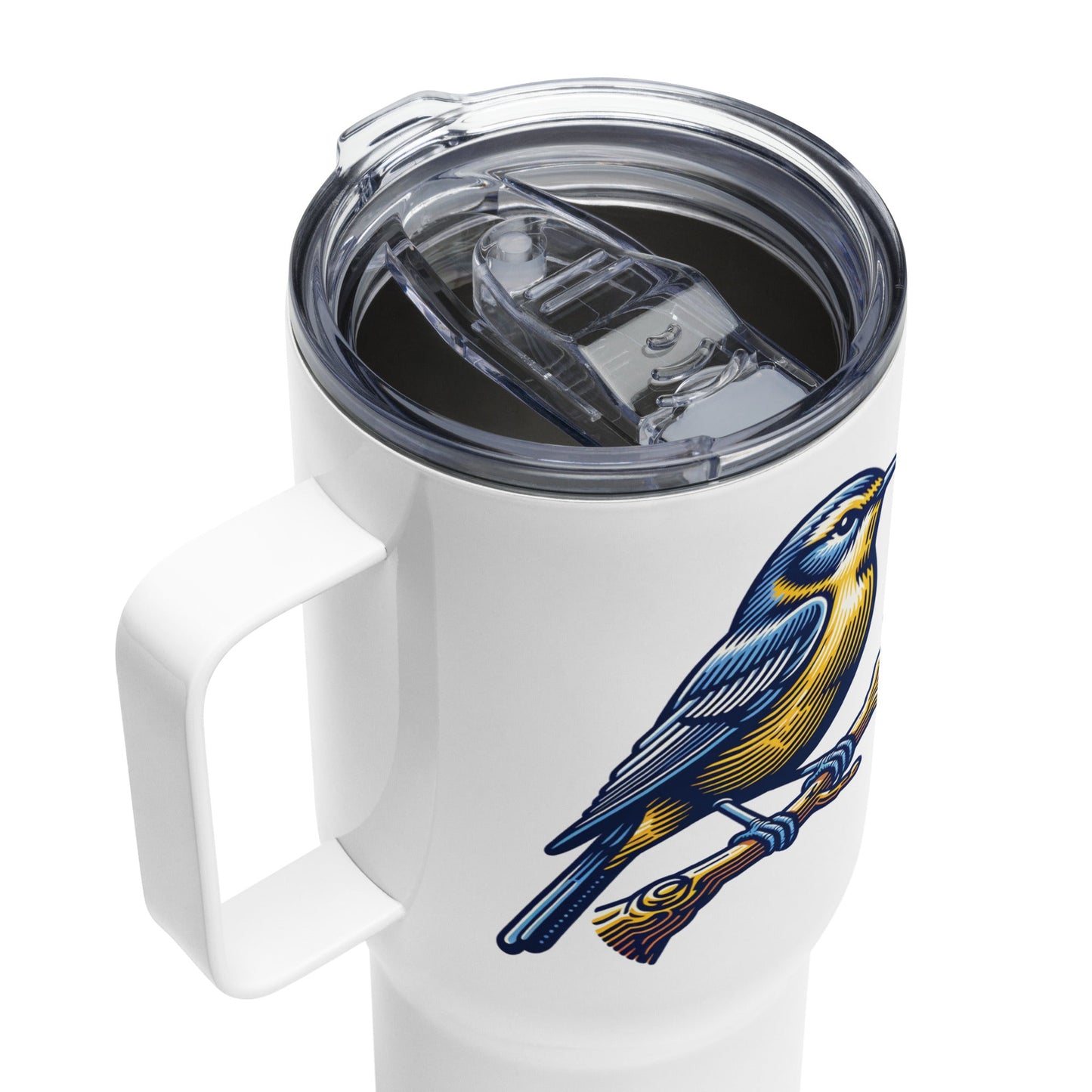 Bird III Travel Mug With Handle (25 oz and 40 oz) - Travel Mug - Discovery Co.