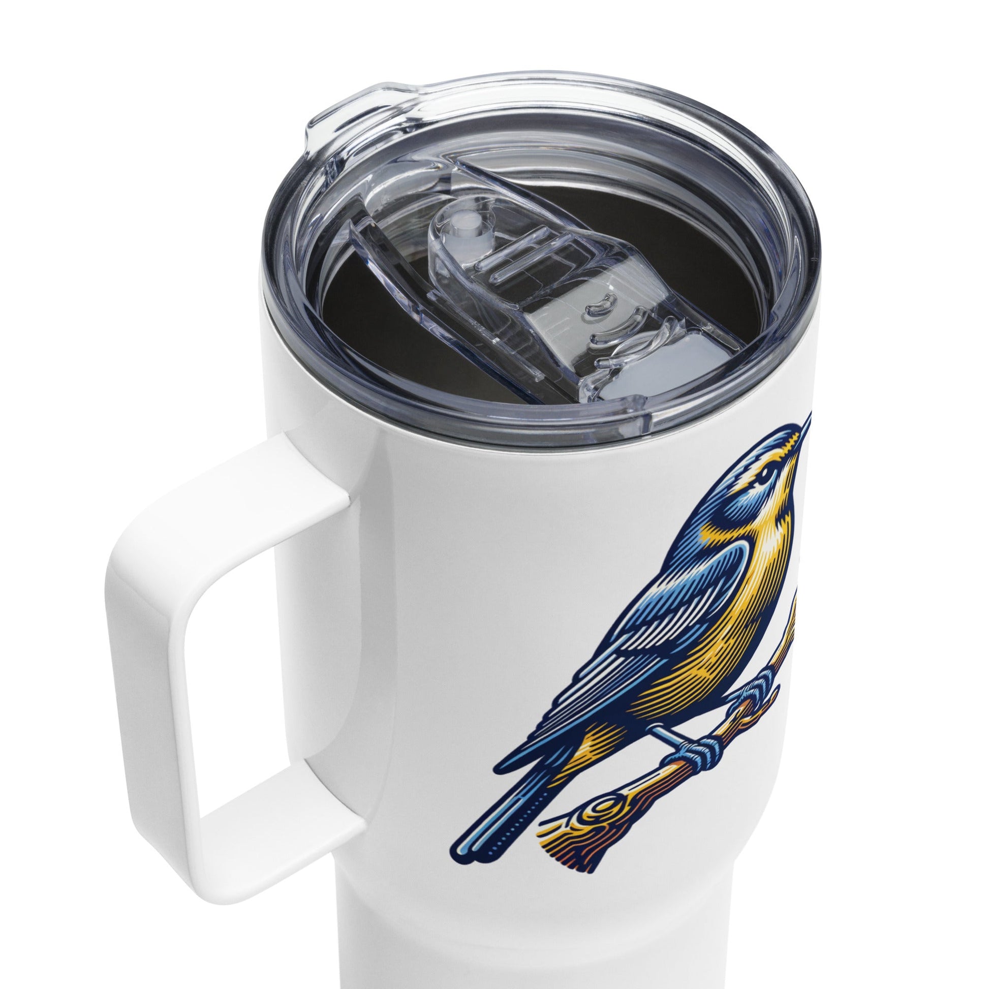 Bird III Travel Mug With Handle (25 oz and 40 oz) - Travel Mug - Discovery Co.