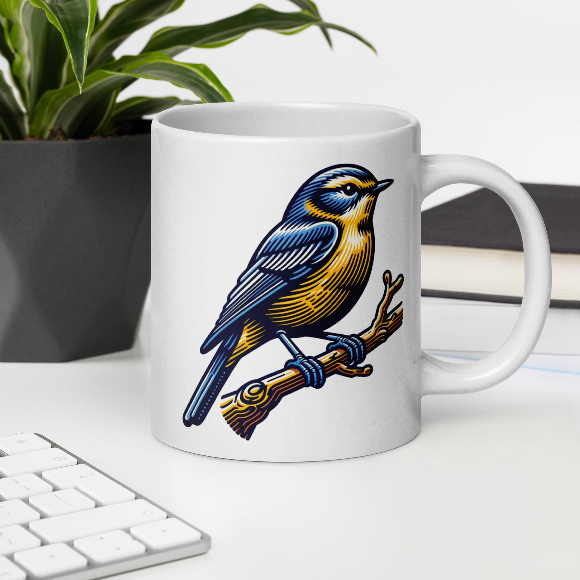 Bird III White Glossy Mug (11 oz, 15 oz, 20 oz) - Mugs - Discovery Co.