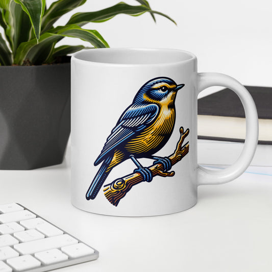 Bird III White Glossy Mug (11 oz, 15 oz, 20 oz) - Mugs - Discovery Co.