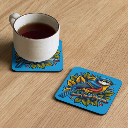 Bird IV Cork - Back Coaster - Coasters - Discovery Co.