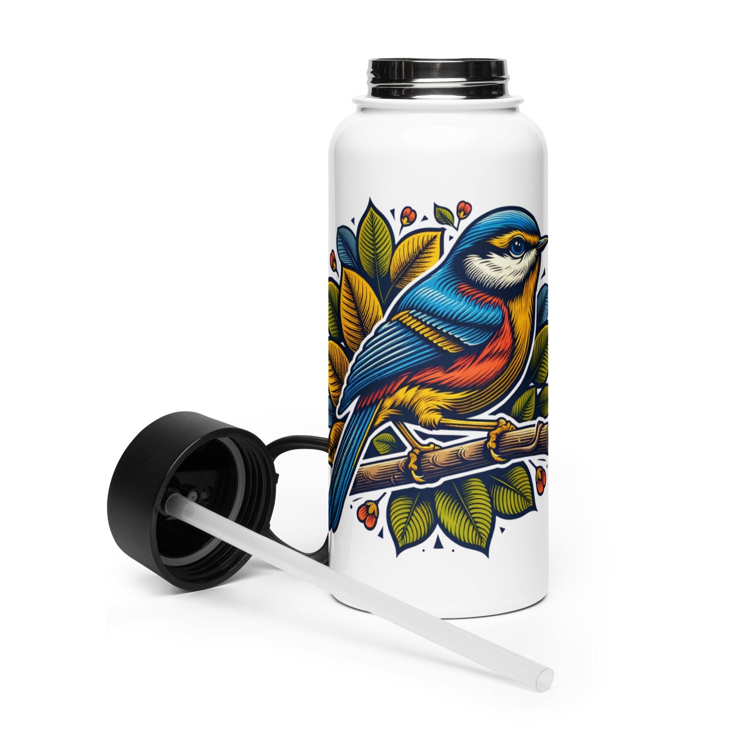 Bird IV Stainless Steel Water Bottle With Straw Lid - Stainless Steel Water Bottle With Straw Lid - Discovery Co.