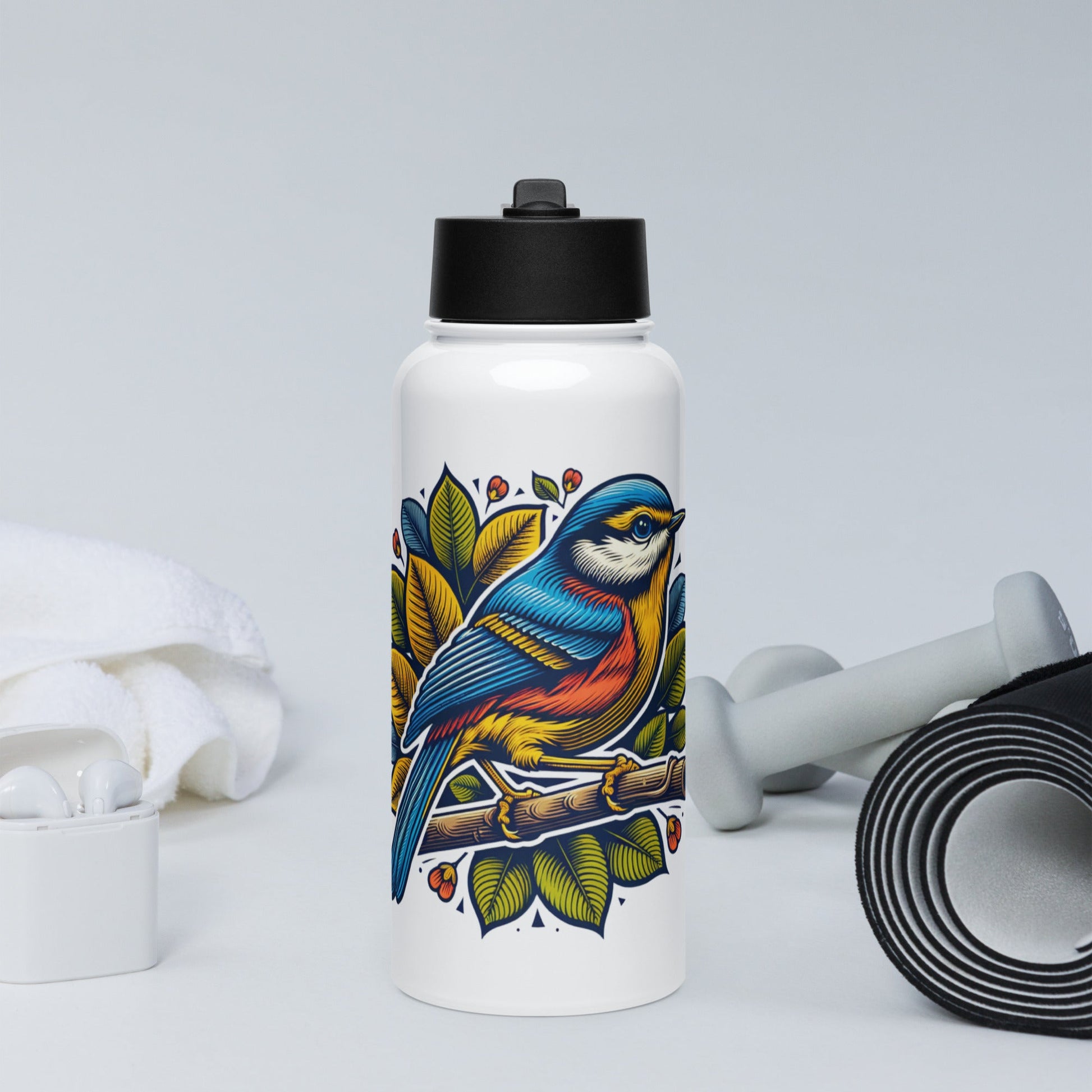 Bird IV Stainless Steel Water Bottle With Straw Lid - Stainless Steel Water Bottle With Straw Lid - Discovery Co.
