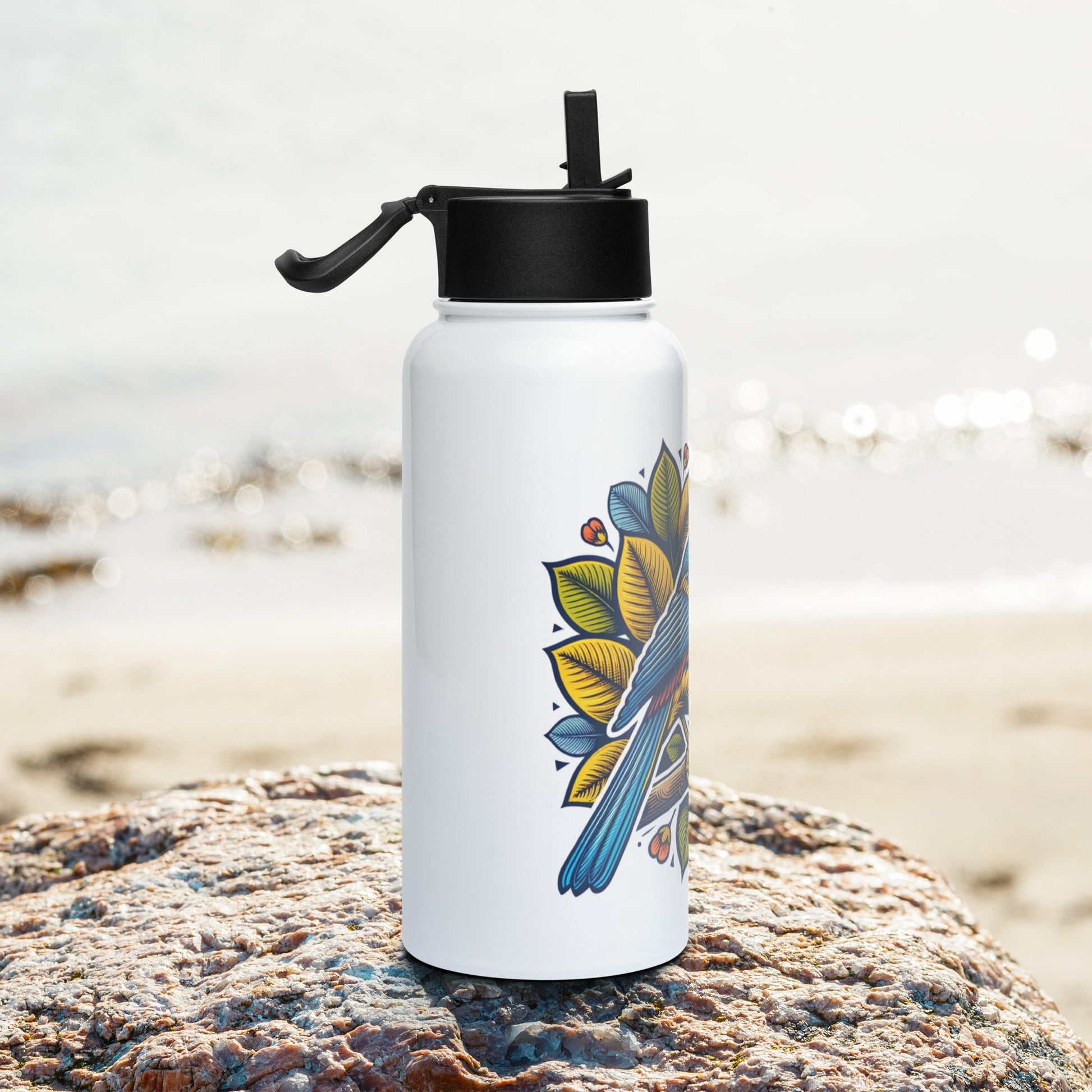 Bird IV Stainless Steel Water Bottle With Straw Lid - Stainless Steel Water Bottle With Straw Lid - Discovery Co.