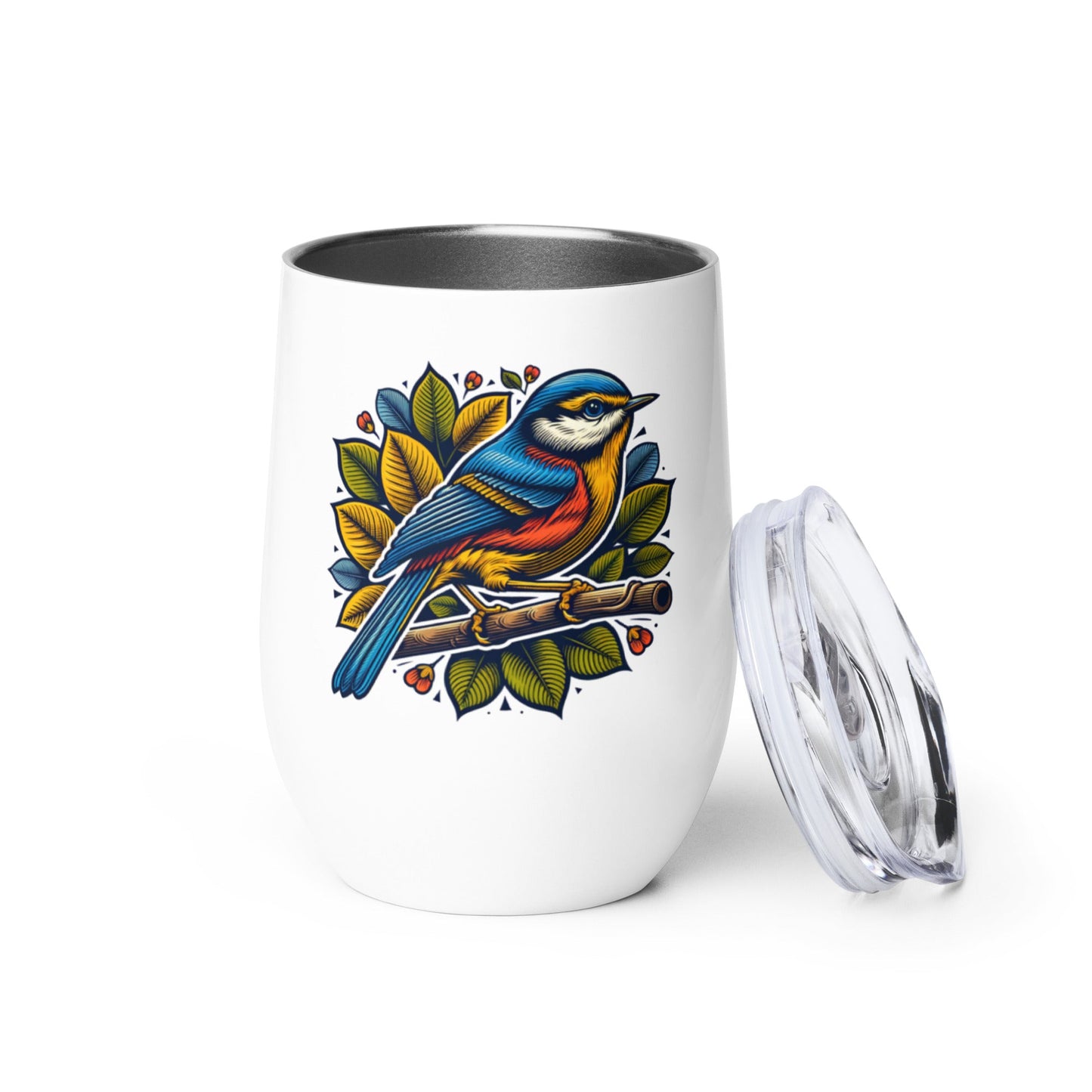 Bird IV Stainless Steel Wine Tumbler - Steel Tumbler - Discovery Co.