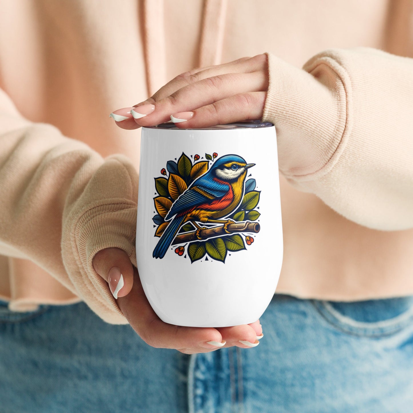 Bird IV Stainless Steel Wine Tumbler - Steel Tumbler - Discovery Co.