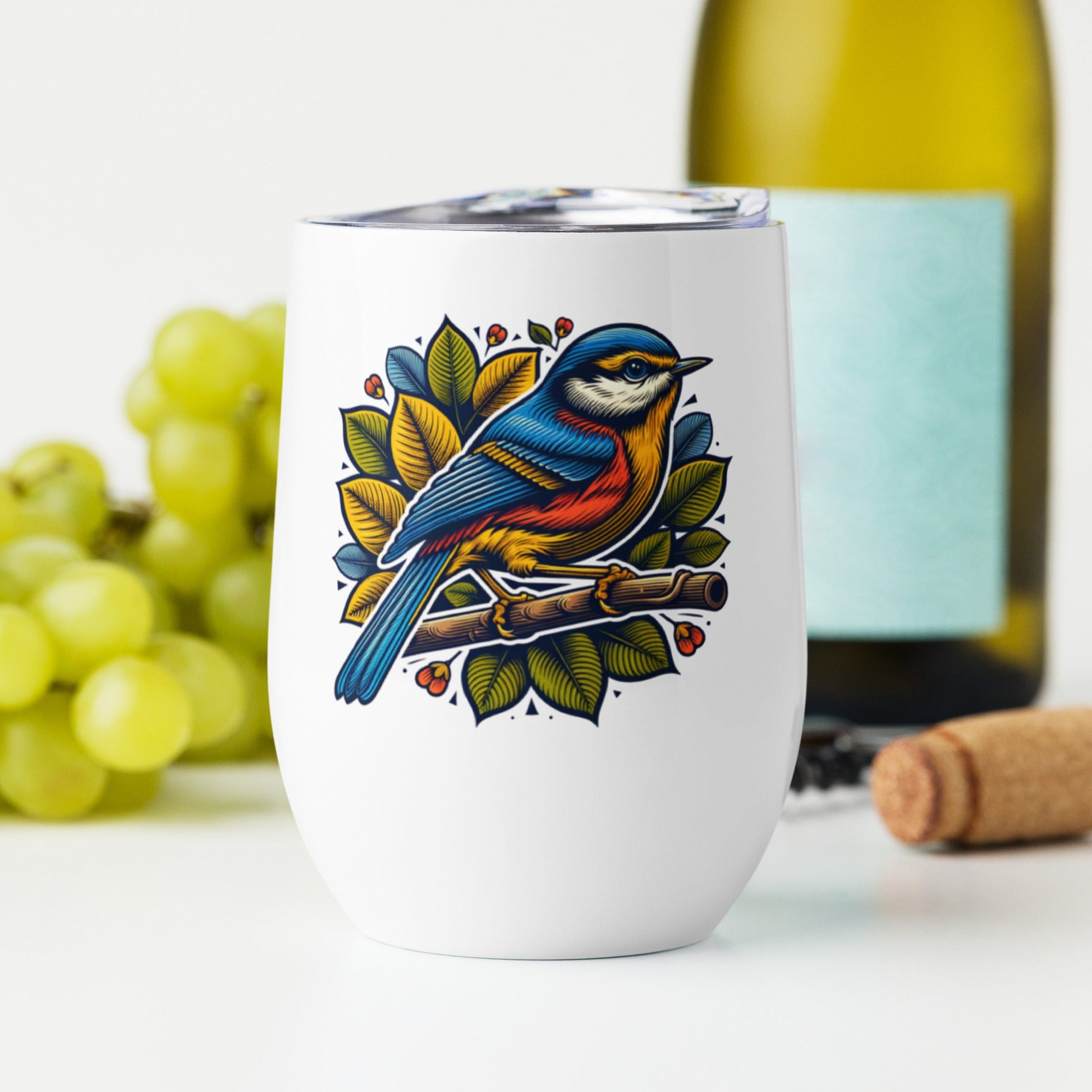 Bird IV Stainless Steel Wine Tumbler - Steel Tumbler - Discovery Co.